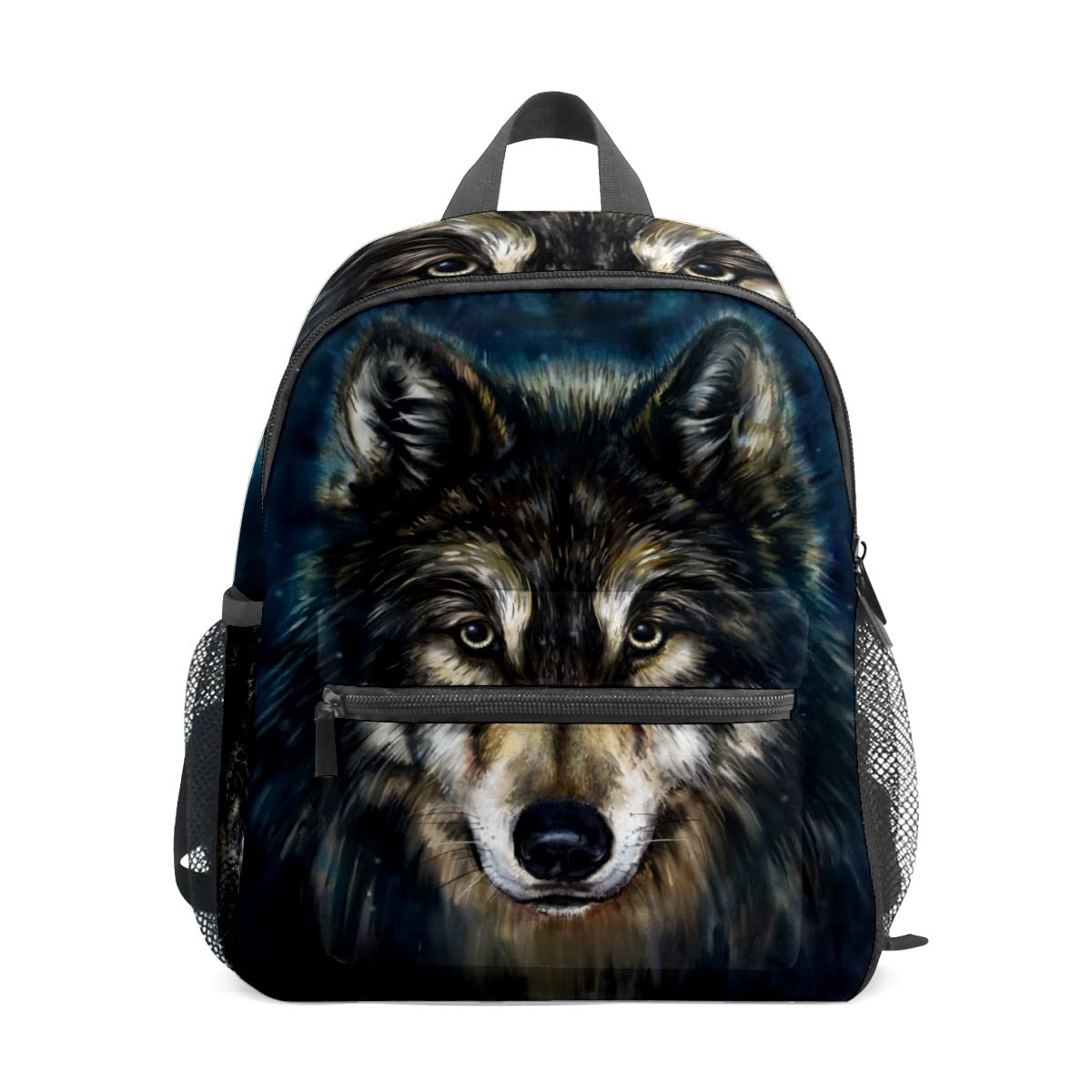 Wild Wolf Watercolor Mini Backpack for Girls & Women - 12 Inch Small Travel Bag, School Backpack for Teens (Perfect for School, Travel & Outdoor Adventures)