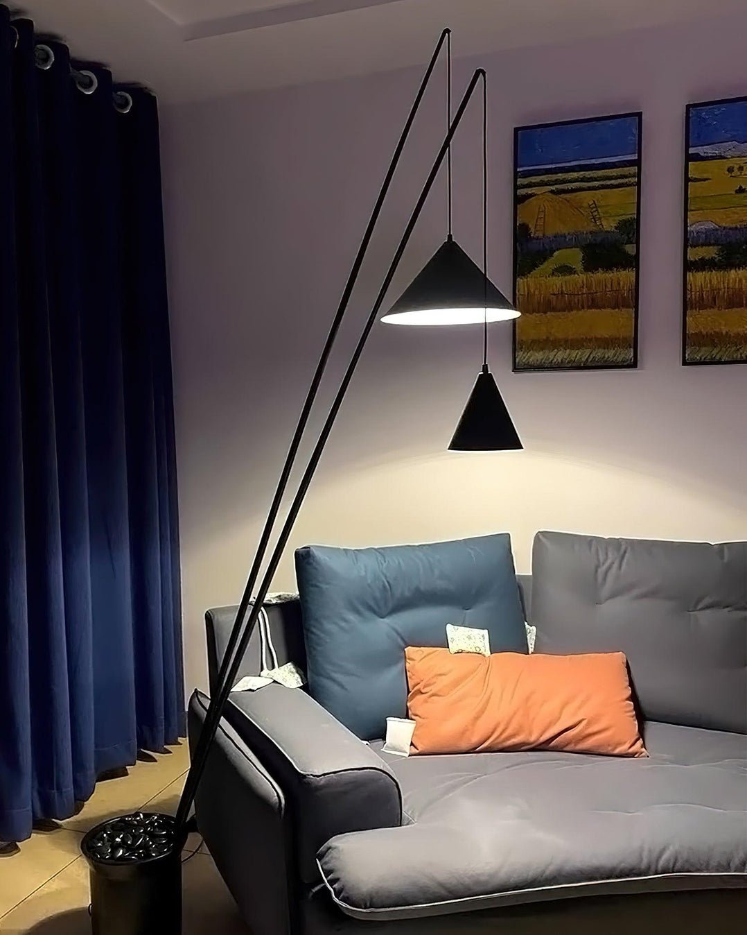 Arlo Arc Floor Lamp - Modern LED Standing Light with Adjustable Brightness & Color Temperature for Living Room, Bedroom, or Office