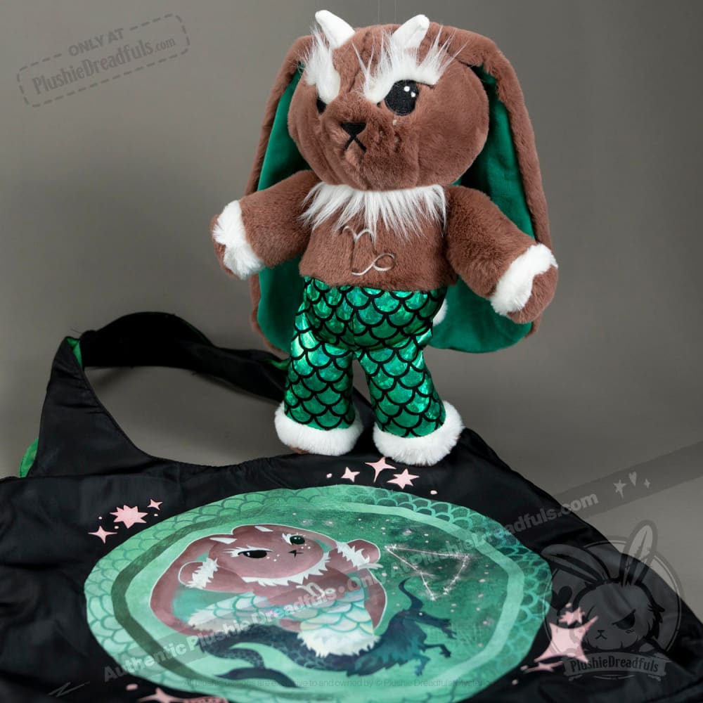 Plushie Dreadfuls Capricorn Rabbit Stuffed Animal - Cute Zodiac Plush Toy for Astrology Lovers, Perfect Gift for Capricorn Birthdays & Home Decor