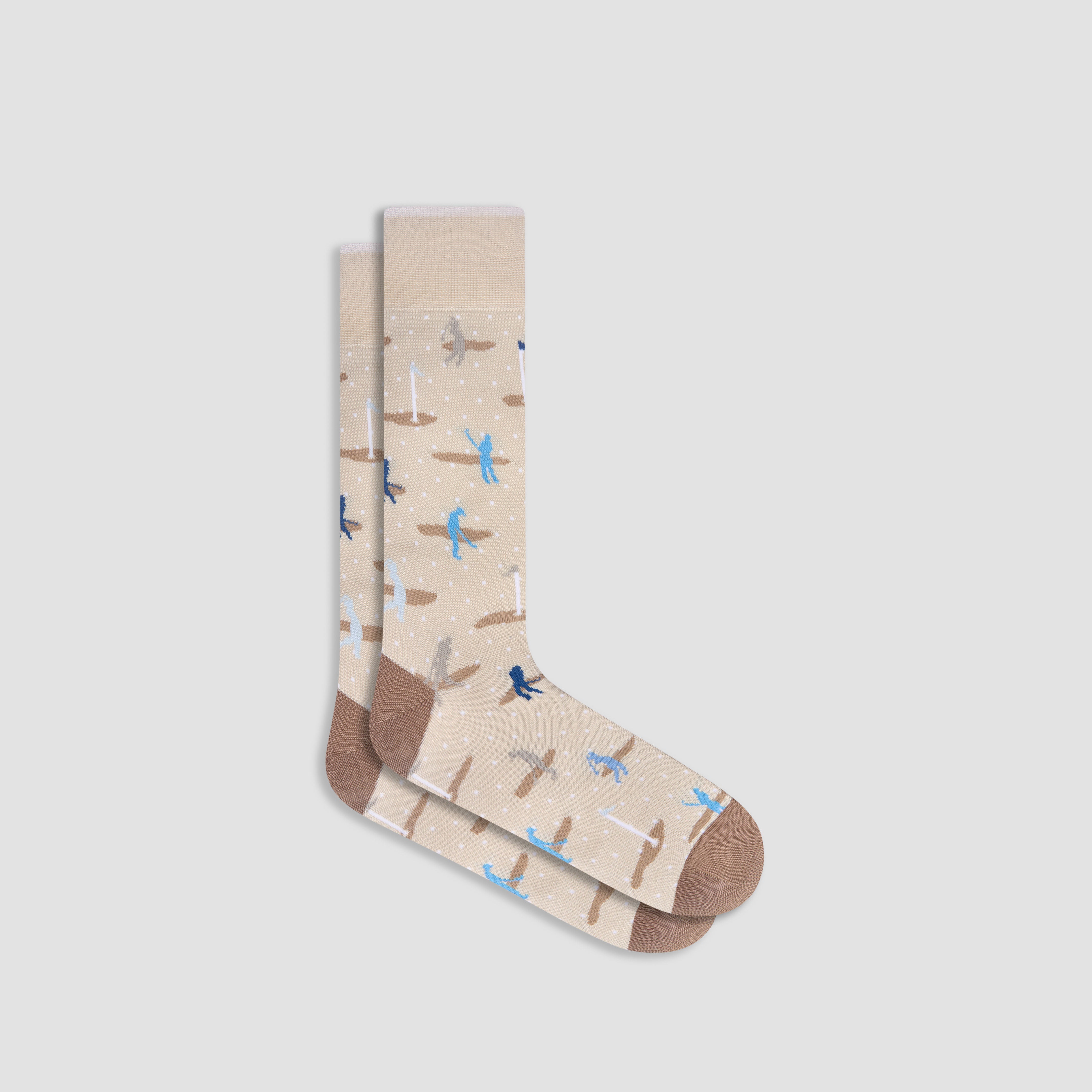 Men's Golf Mid Calf Socks - Breathable Moisture-Wicking Athletic Socks for Golfers - Perfect for Golfing, Running & Sports Activities