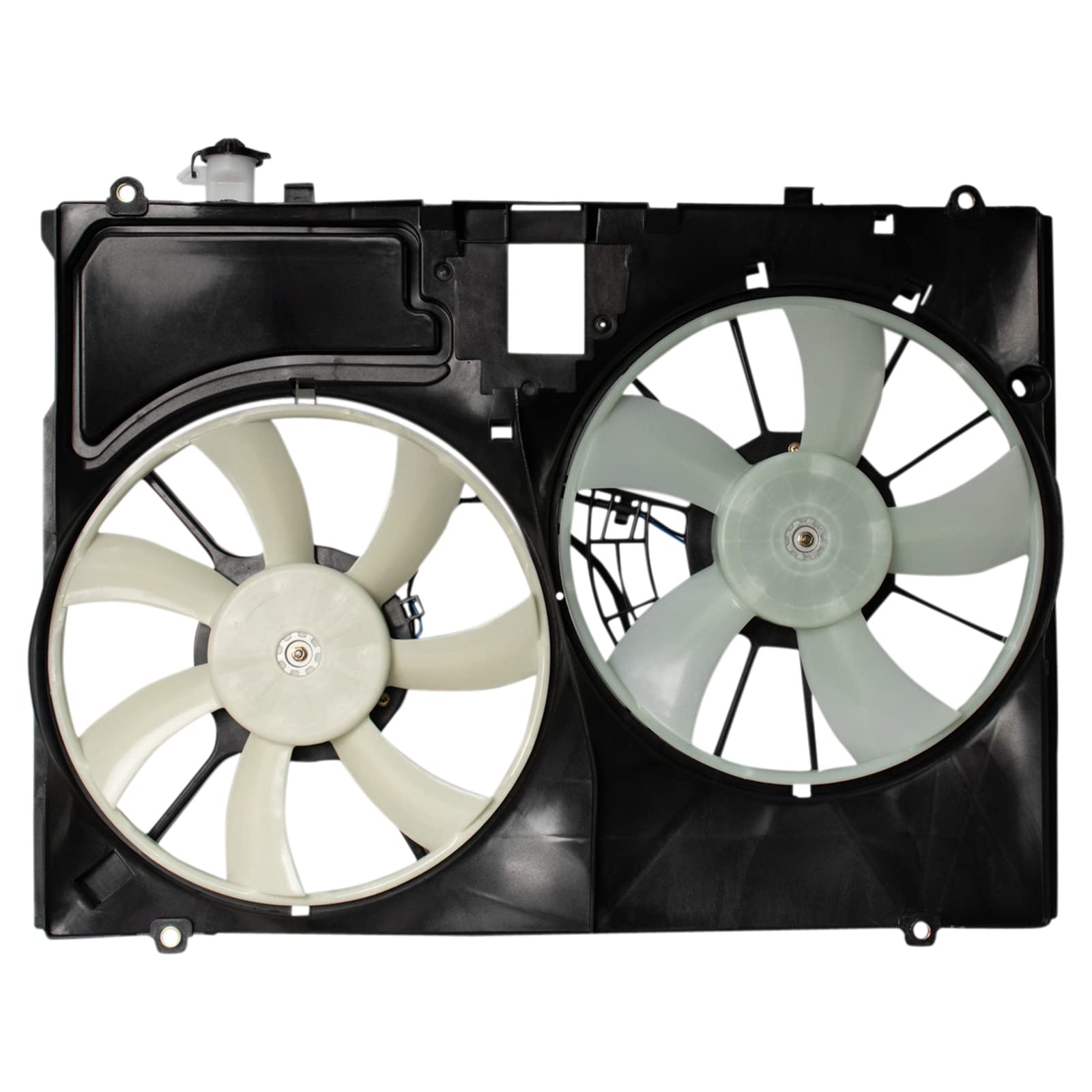 TRQ Radiator Dual Cooling Fan Assembly Compatible with 2007-2009 Lexus RX350 LX3115114 - High Performance Cooling System Replacement for Overheating Prevention - Perfect for Summer Driving and Heavy Traffic Conditions