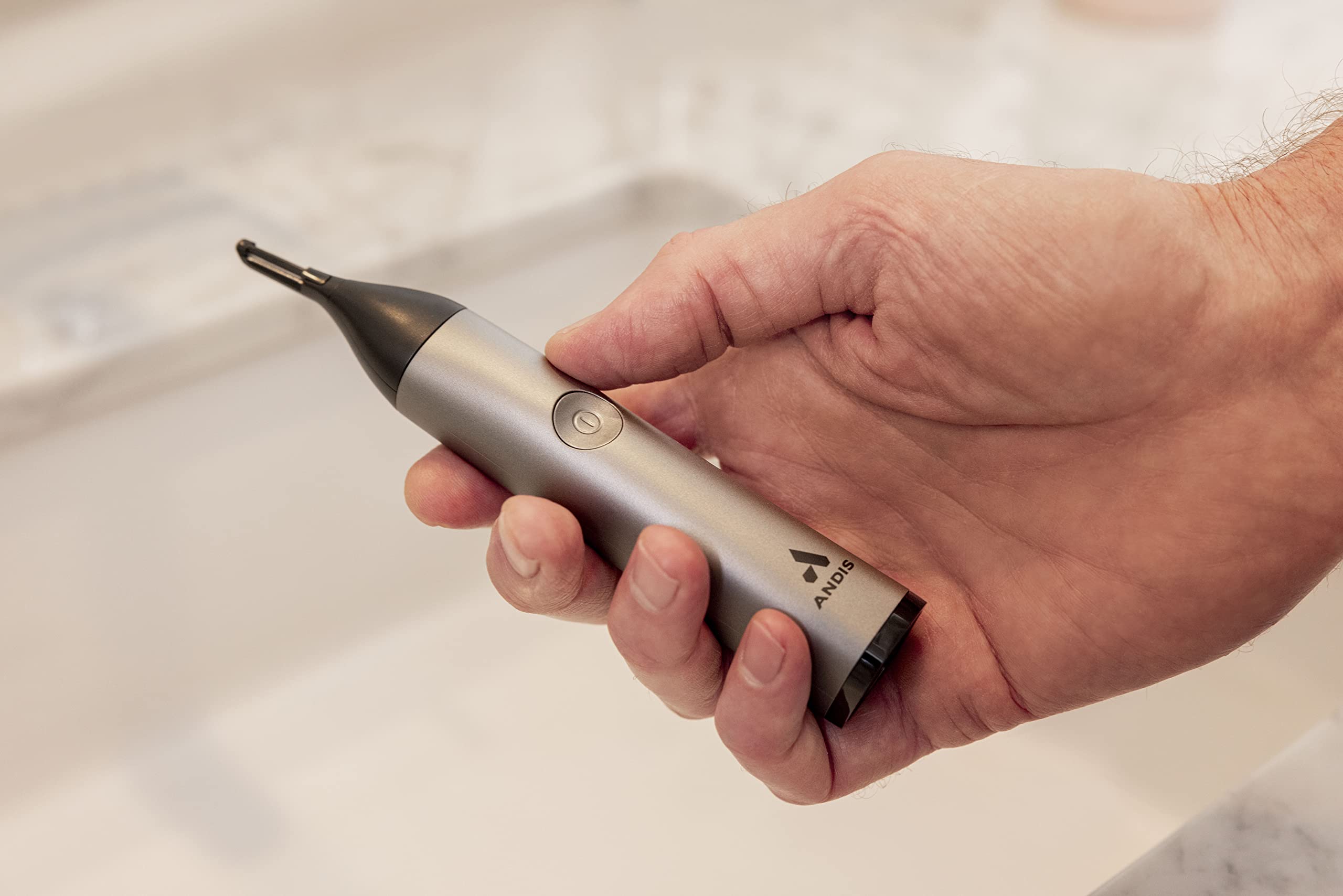 Andis 42315 inEDGE Lithium-Ion Cordless All-in-One Trimmer - Dual-Sided Wet/Dry Body, Face, Ear & Nose Hair Clipper - Black | Perfect for Travel, Gym & Personal Grooming at Home