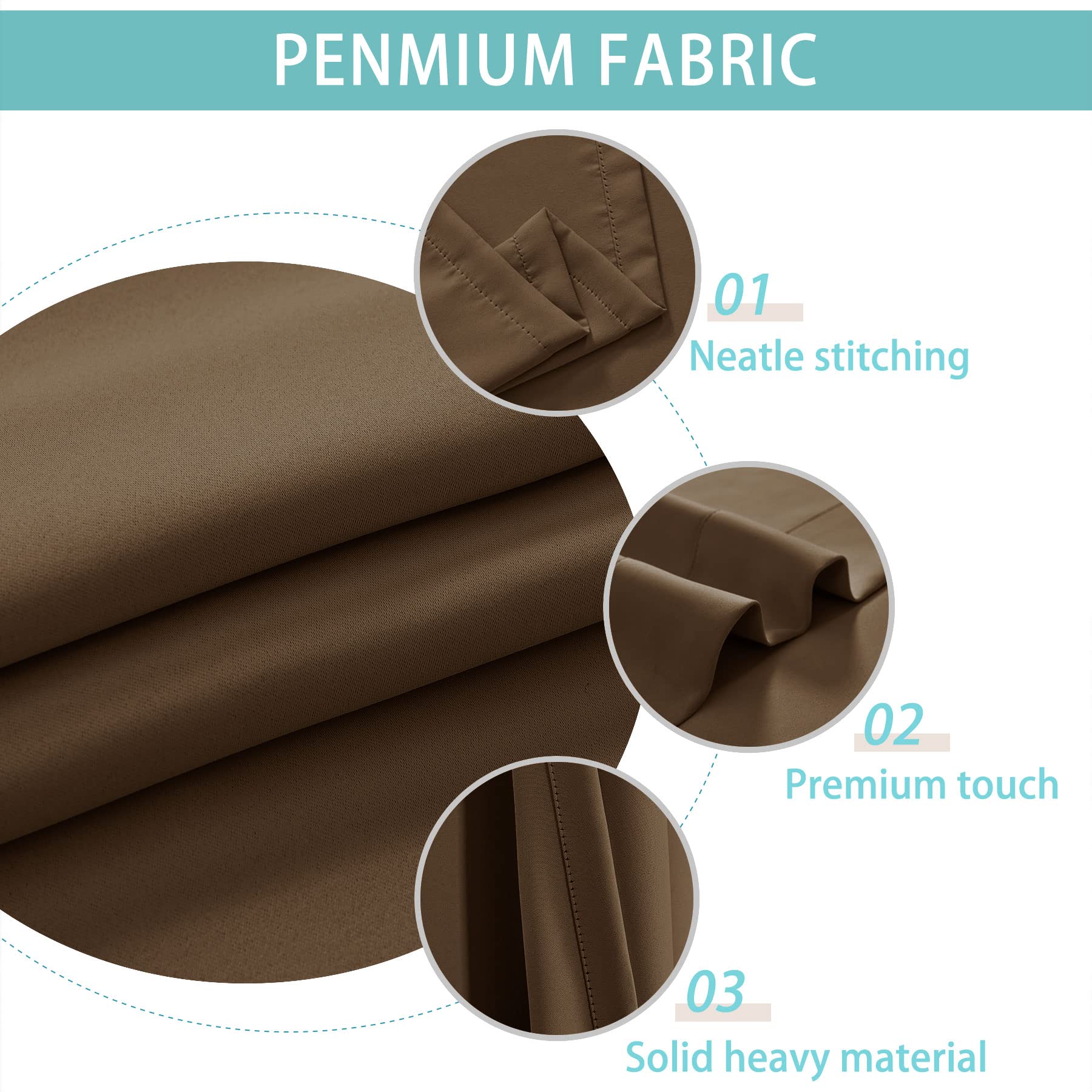 Macochico Extra Long Waterproof Outdoor Curtains - 200