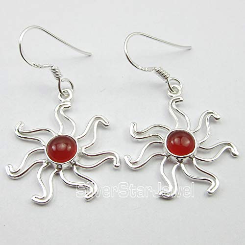 Natural Carnelian Gemstone Earrings 1.5