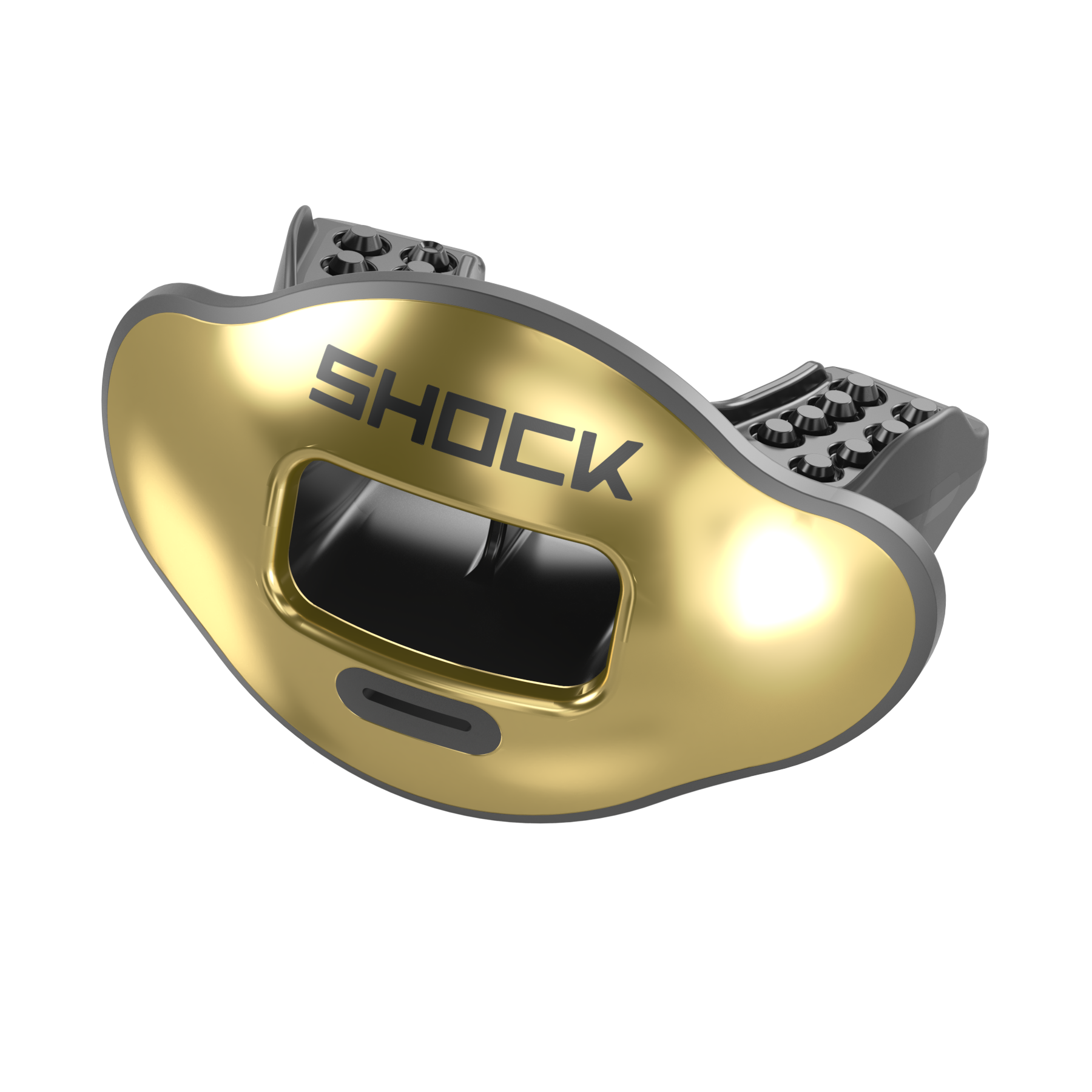 Shock Doctor Max Airflow Chrome Mouthguard - Premium Sports Mouth Guard for Football, Hockey & MMA - Comfortable Fit & Maximum Protection for Athletes - Perfect for Training, Games & High-Impact Sports