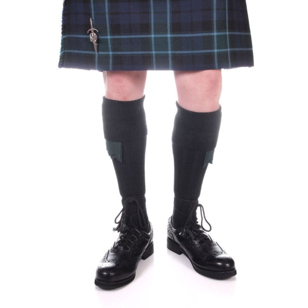 Premium Black Kilt Socks for Men - Traditional Scottish Highland Wear - Perfect for Weddings, Ceremonies & Costume Events