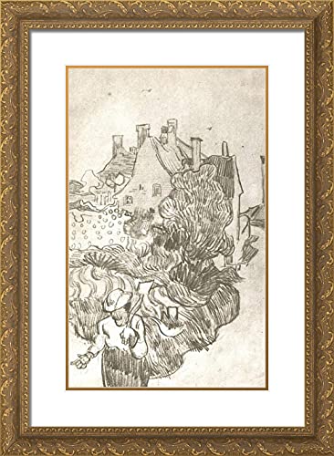 Gold Ornate Wood Frame with Double Matting