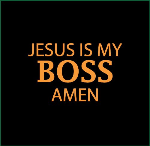 Jesus is My Boss Amen Christian T-Shirt - Religious Faith Inspirational Tee for Church, Worship & Daily Wear