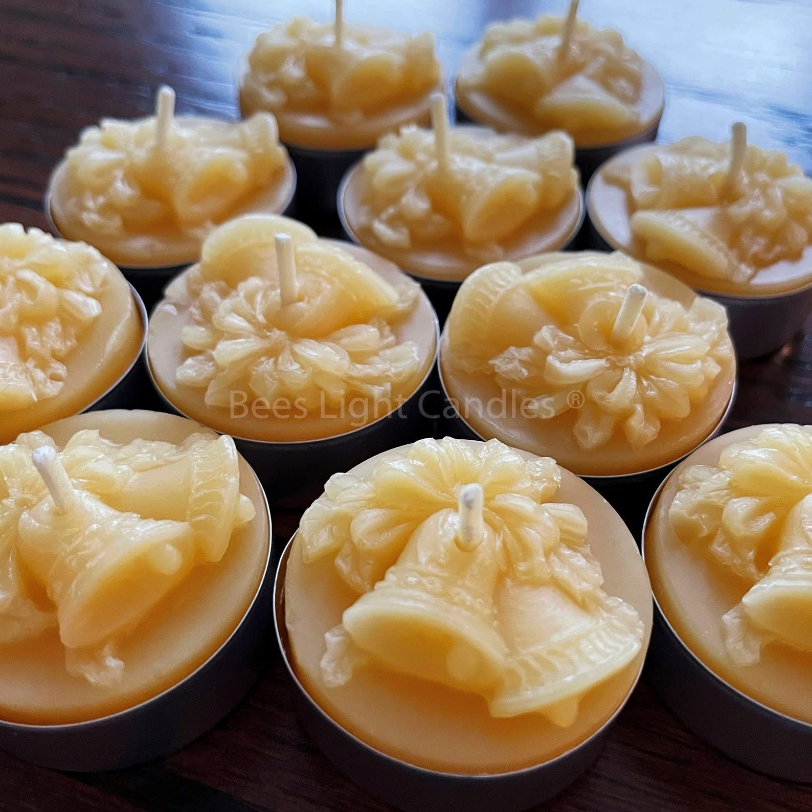 100% All Natural Beeswax Tealight Candles in Aluminum Holders - 200 Pack | Pure, Hypoallergenic, Eco-Friendly | Perfect for Winter Gifts, Home Decor, Aromatherapy & Romantic Ambiance