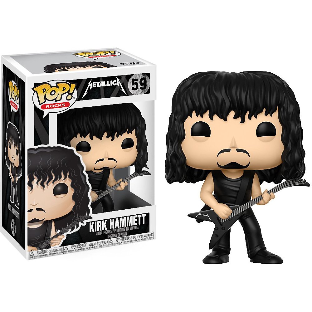 Kirk Hammett Funko Pop! Rocks Vinyl Figure - Metallica Collector's Edition with PET Plastic Protector Case - Perfect for Music Fans & Pop Culture Collectors - Display at Home, Office or Gifts for Rock Music Lovers
