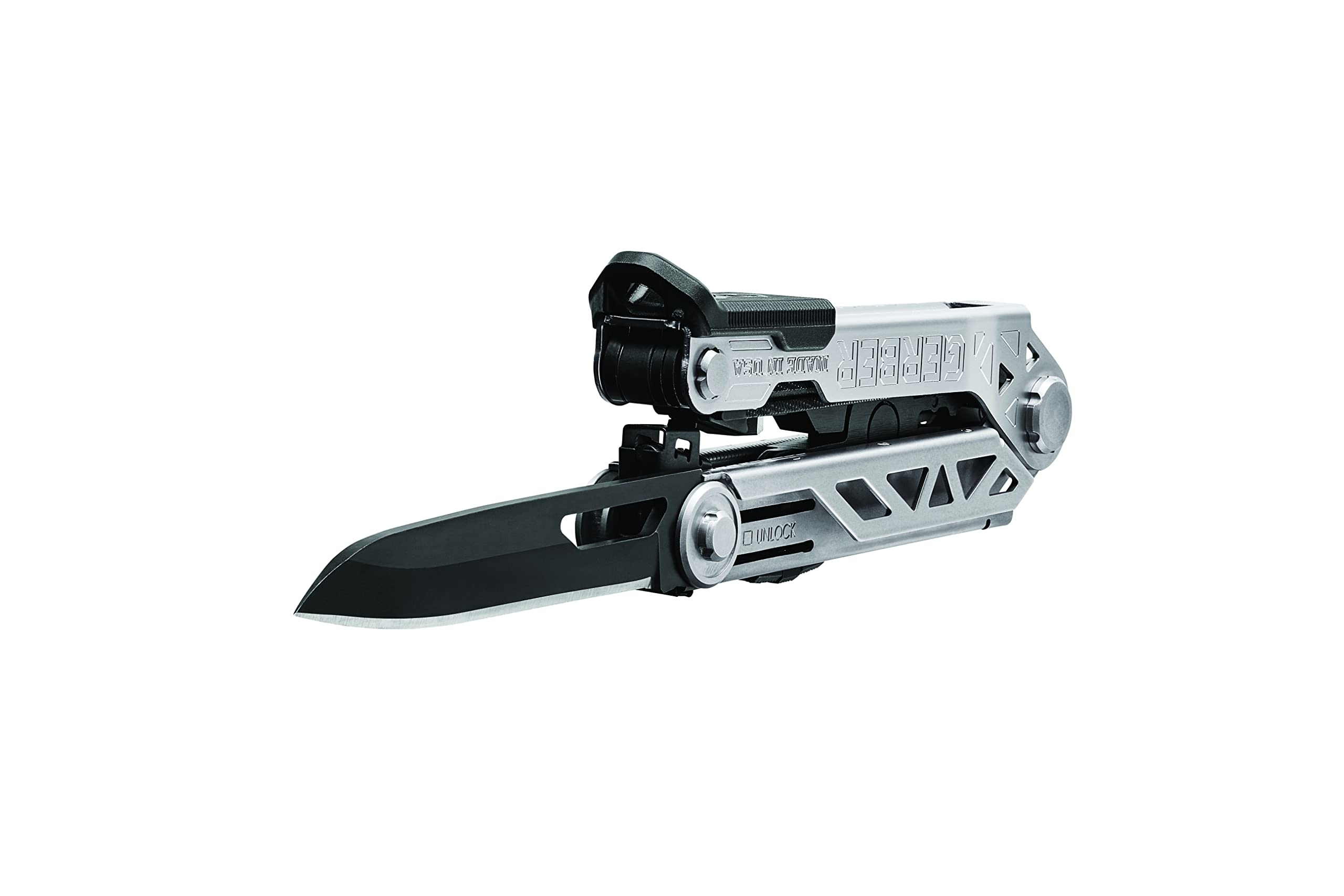 Gerber Gear Center-Drive 16-Piece Multitool with Knife, Wire Cutters, Pry Bar & Bottle Opener | Berry-Compliant Sheath | Silver & Black | Camping, Hiking, Survival & Everyday Carry (EDC)