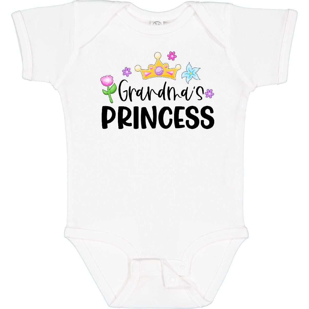 Grandma's Princess Crown Baby Bodysuit - Cute Flower Outfit for Infants