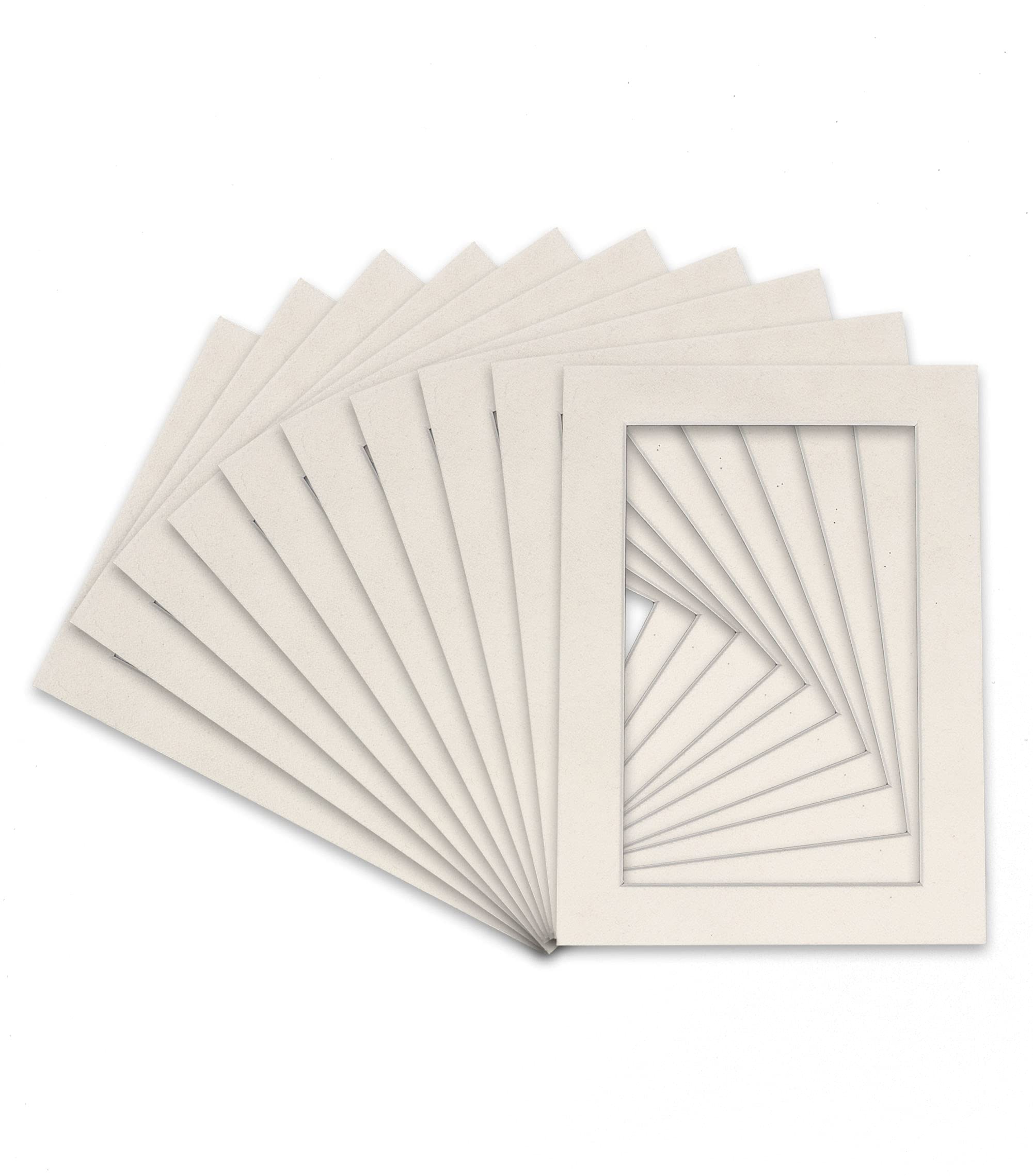 CountryArtHouse Winter Suede Acid-Free 12x16 Picture Frame Mats - White Core Bevel Cut for 8x10 Photos (Fits 12x16 Frames) - Pack of 25 - Perfect for Home Decor, Gallery Displays & Wedding Photos