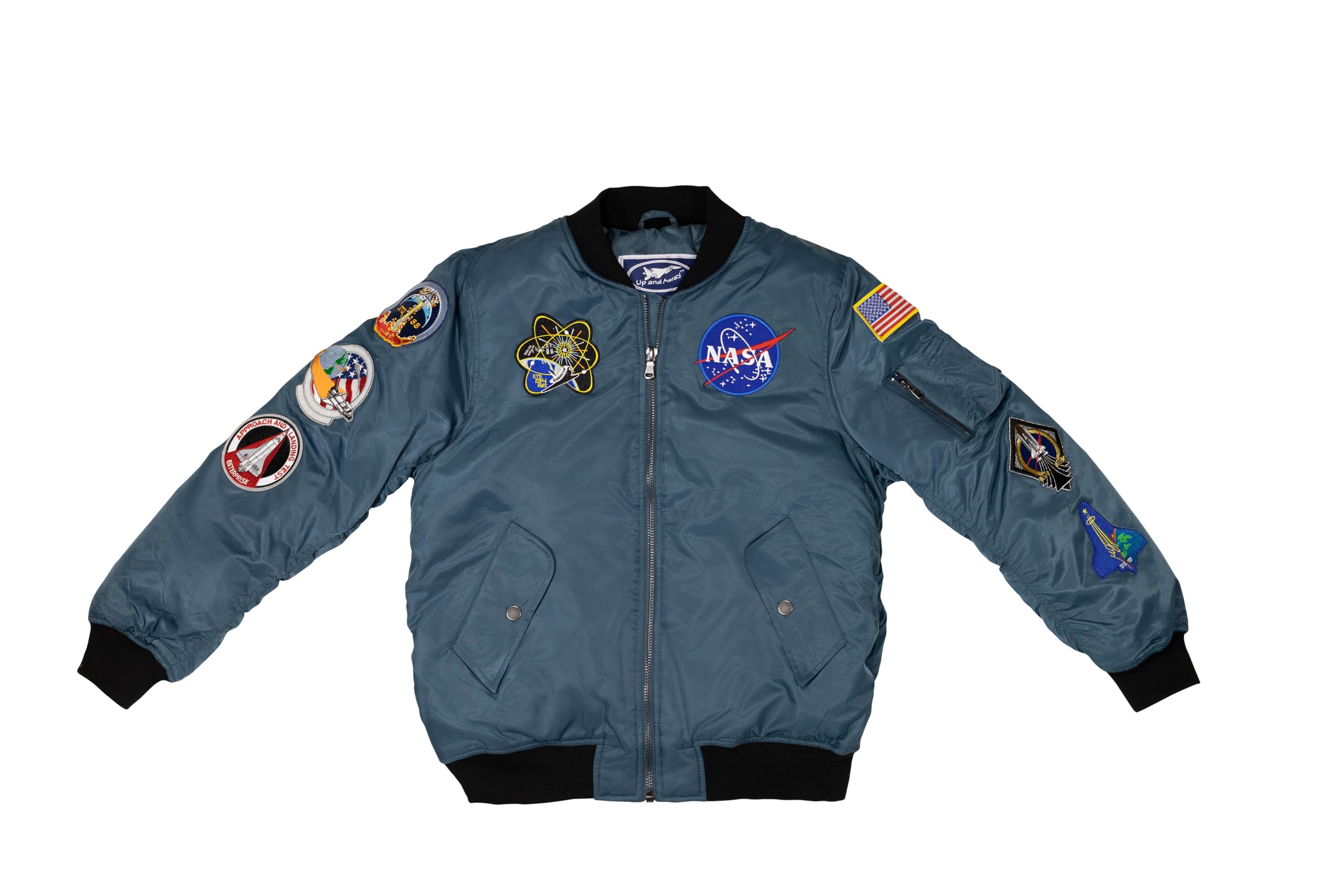 NASA Space Shuttle Flight Bomber Jacket for Men - Vintage Aviation Inspired Outerwear for Pilots, Aviators & Space Enthusiasts - Perfect for Casual Wear, Cosplay & Collector's Display