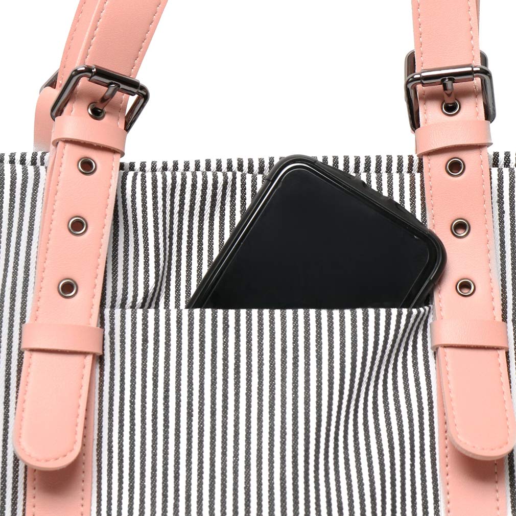 Stylish Women's Canvas Shoulder Tote Bag - Large Work Purse with Top Handle for Everyday Use, Diaper Bag & Commuting | Perfect for Office, Travel & Mom Essentials