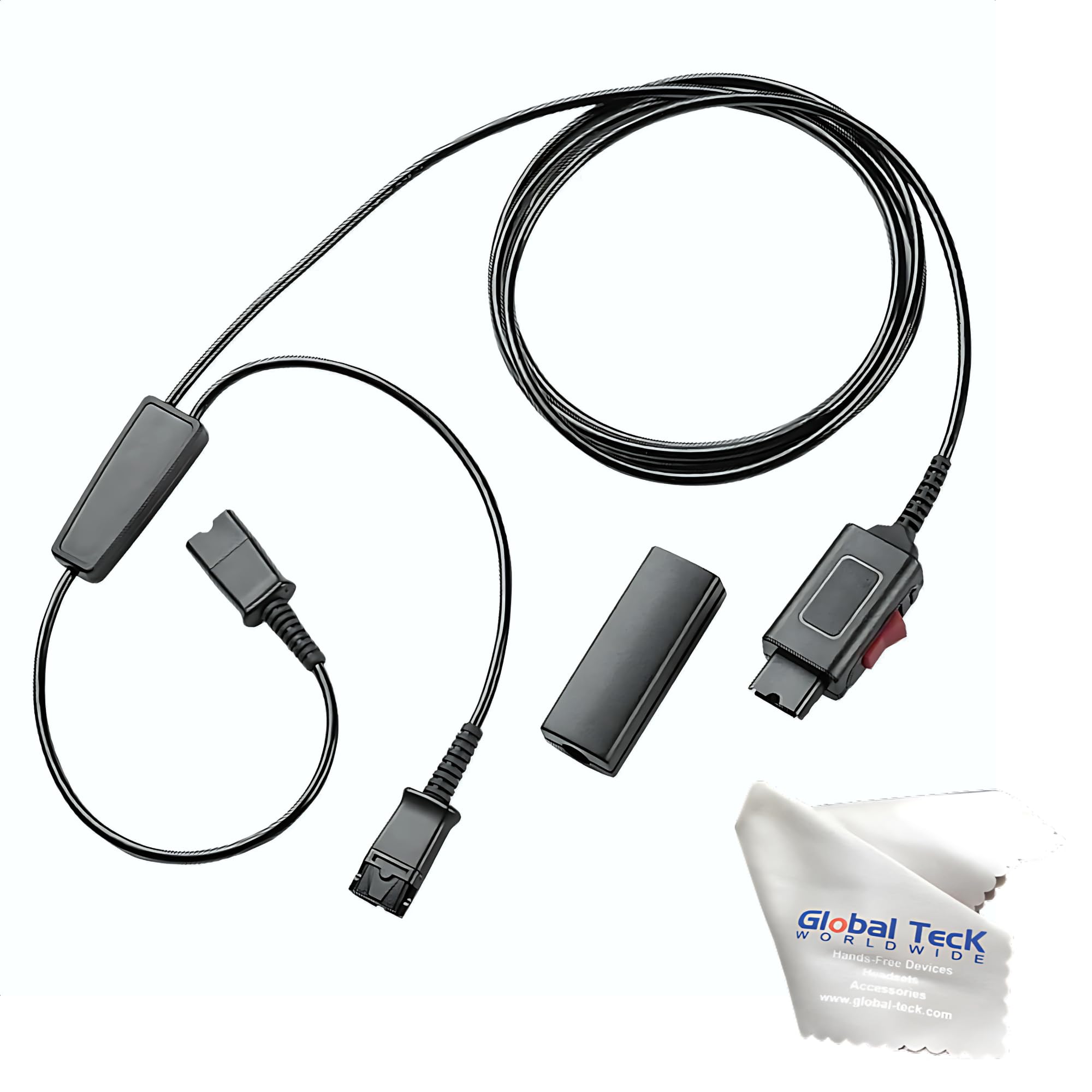 Plantronics HW Series Headset Splitter with Mute Button - Y-Cord Adapter for Call Center & Office Training - Compatible with Plantronics Encore/EncorePro Headsets - Perfect for Supervisor Monitoring & Agent Training Sessions