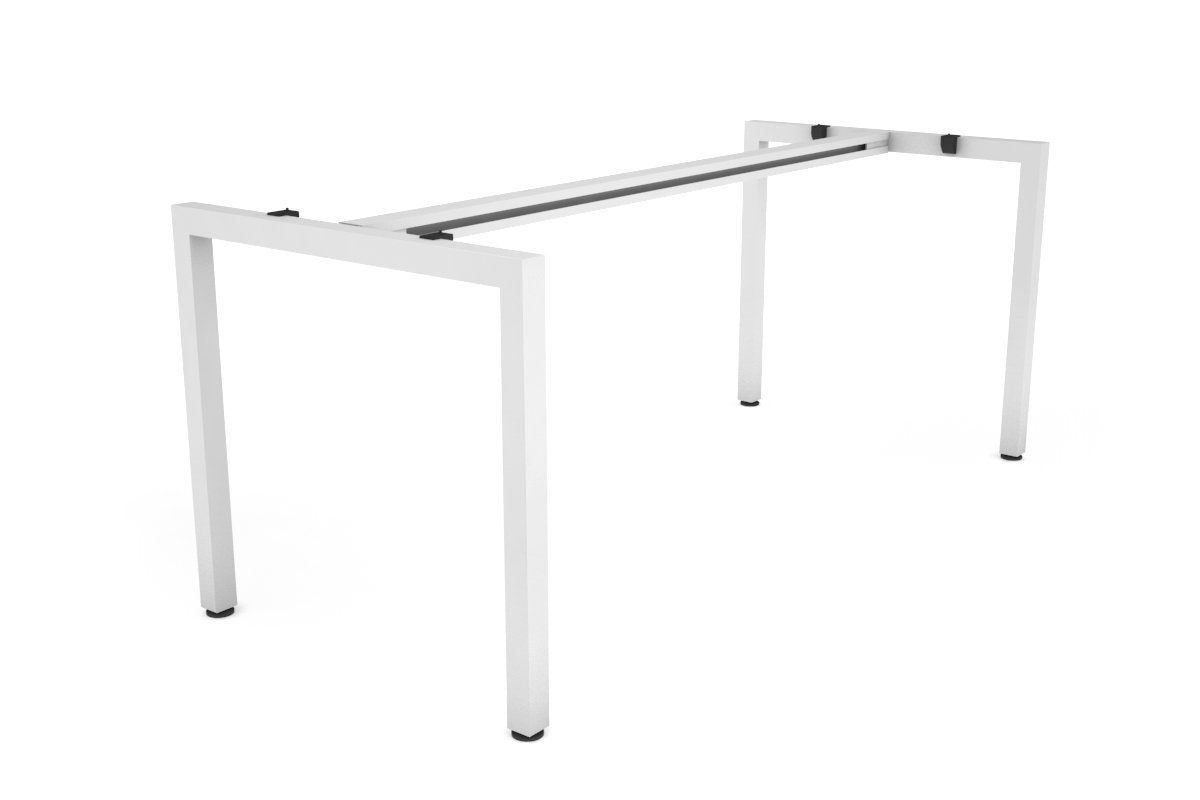 White Quadro Square Legs Table Frame - Sturdy & Modern Dining Table Base for Kitchen, Restaurant, and Outdoor Use