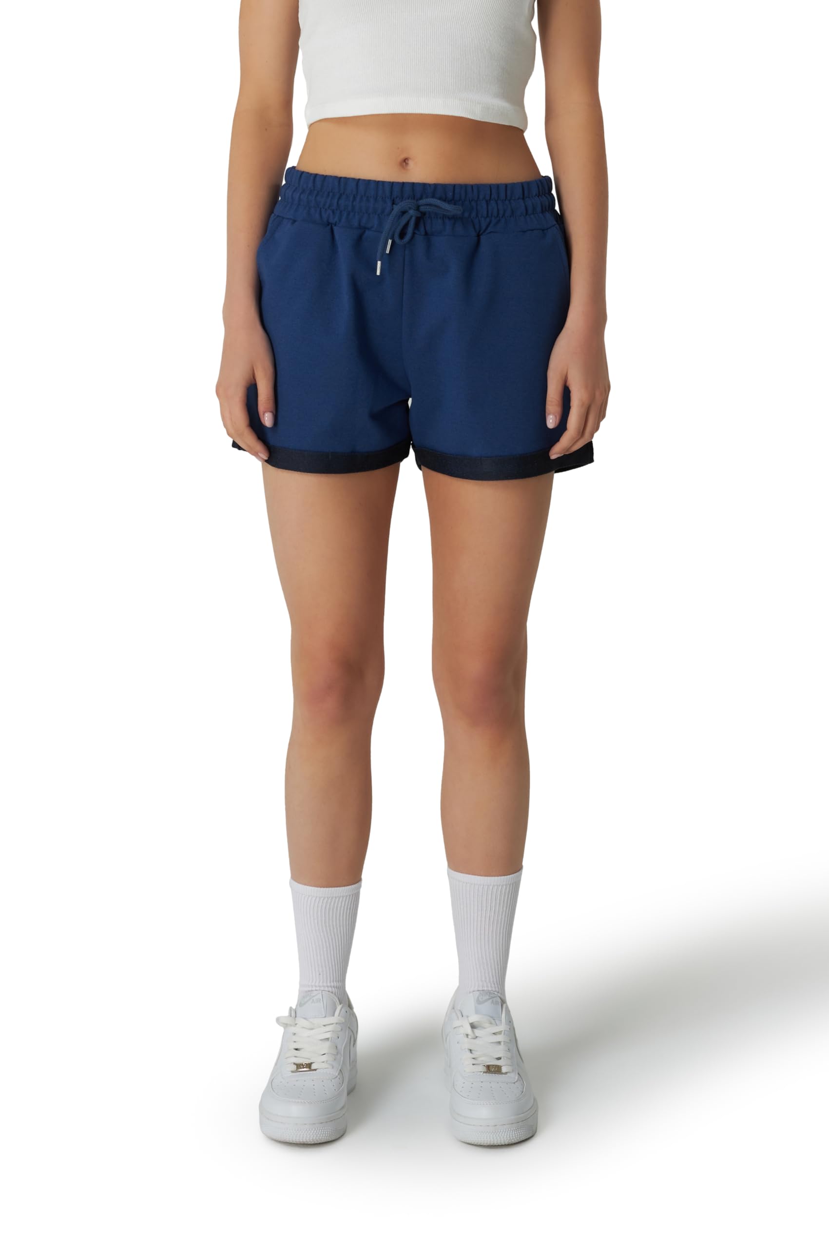 Smith & Solo Women's Cotton Sports Shorts - High Waist Gym Workout Shorts for Running, Yoga, Fitness & Summer Activities | Perfect for Jogging, Training & Casual Wear