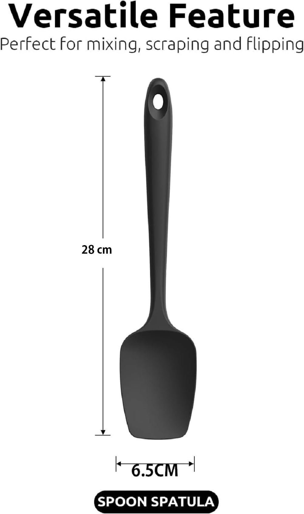 Premium Silicone Spatula Set - 2 Pack Heat Resistant 480°F Non-Stick Kitchen Utensils for Baking, Cooking & Mixing - Flexible Scrapers with 28cm Handle - Perfect for Cake Decorating, Cookie Dough & Pancake Flipping