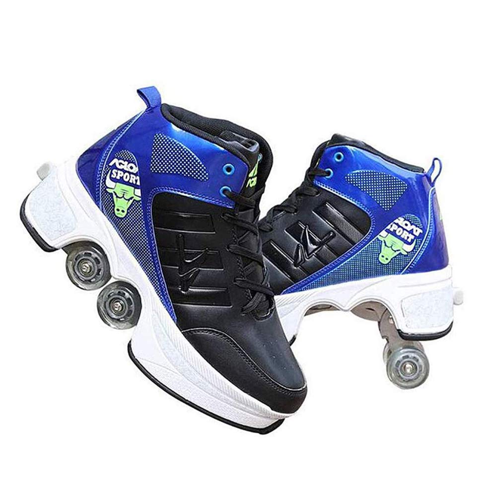 Fashiums Roller Shoes for Men & Women - Automatic Walking Shoes with Invisible Double-Row Wheels, Kids & Adults Skates for Indoor/Outdoor Fun - Perfect for Commuting, Fitness & Recreational Skating