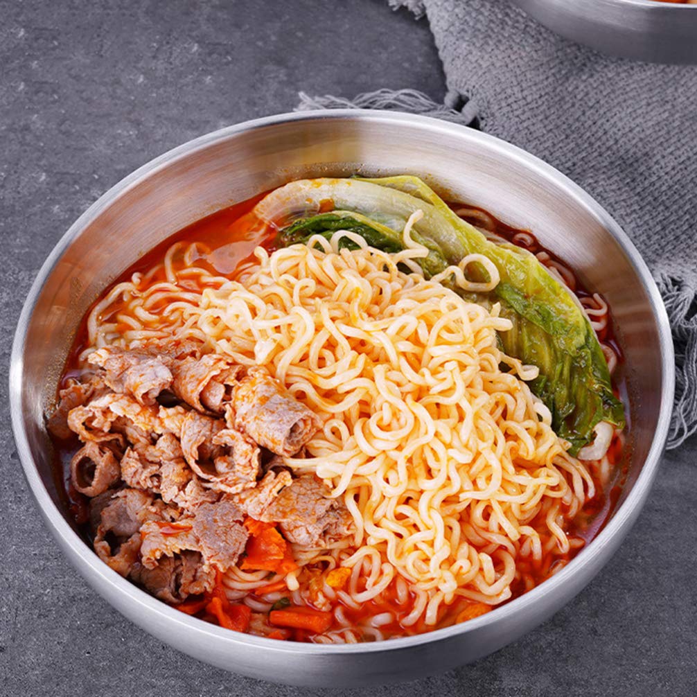 Stainless Steel Mixing Bowl 900ml - Insulated for Soup, Salad & Cereal - Kitchen & Serving Essential