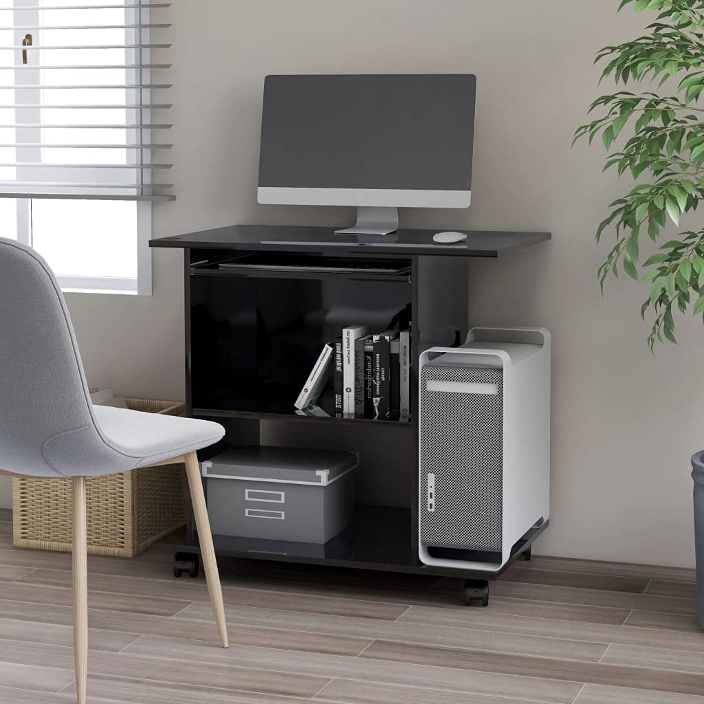 Modern Writing Desk & Computer Workstation - Sturdy Chipboard Home Office Desk for Study, Work & Gaming | Space-Saving Multipurpose Workstation for Small Spaces & Home Offices