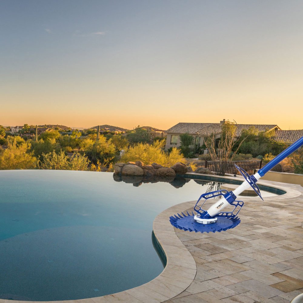 VINGLI Automatic Pool Vacuum Cleaner for Above Ground Pools - 33FT Hose, Indoor & Outdoor Use - Ideal for Quick Cleaning of Leaves, Dirt & Debris