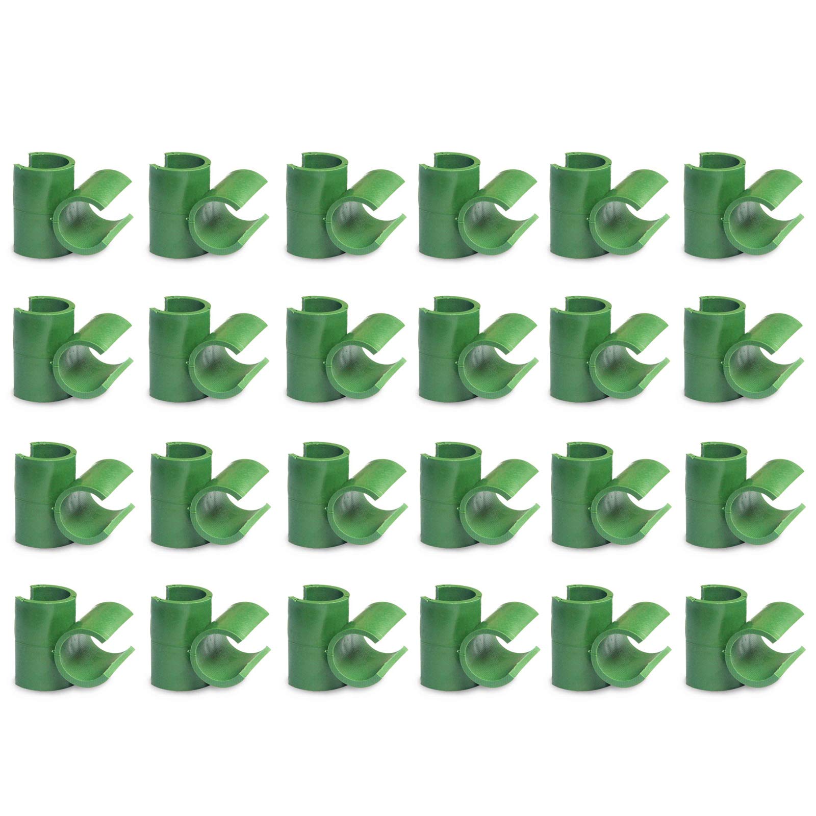 Okngr 24pcs Green Adjustable Plant Trellis Connector Clips - Plastic Garden Vines Support Clips for Tomatoes, Flowers, Cucumbers - Durable Garden Orchard Plant Ties (4 Sizes) - Perfect for Indoor/Outdoor Gardening, Vertical Planting & DIY Plant Support Systems