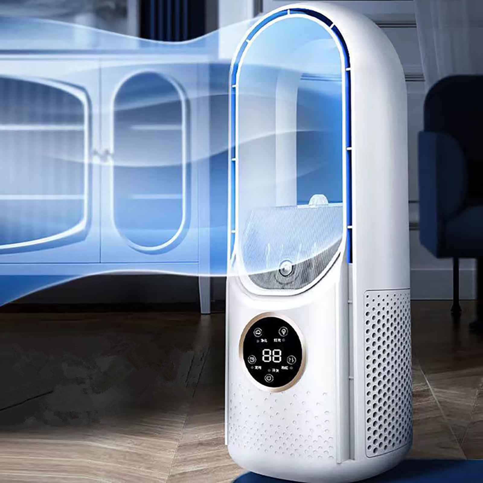 Portable Air Conditioner Fan - 6 Speed Personal Air Cooler, Compact & Lightweight (4.8 x 4.7 x 12 Inches) for Home, Office, Bedroom & Outdoor Use