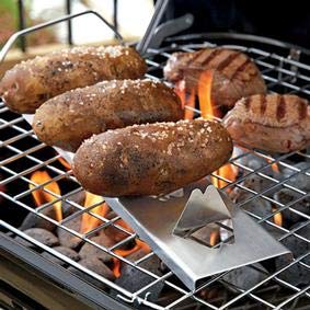 Stainless Steel Potato Grill Rack for BBQ & Camping - Perfect for Grilling Potatoes, Vegetables & More on Gas/Charcoal Grill - Outdoor Cooking Essential