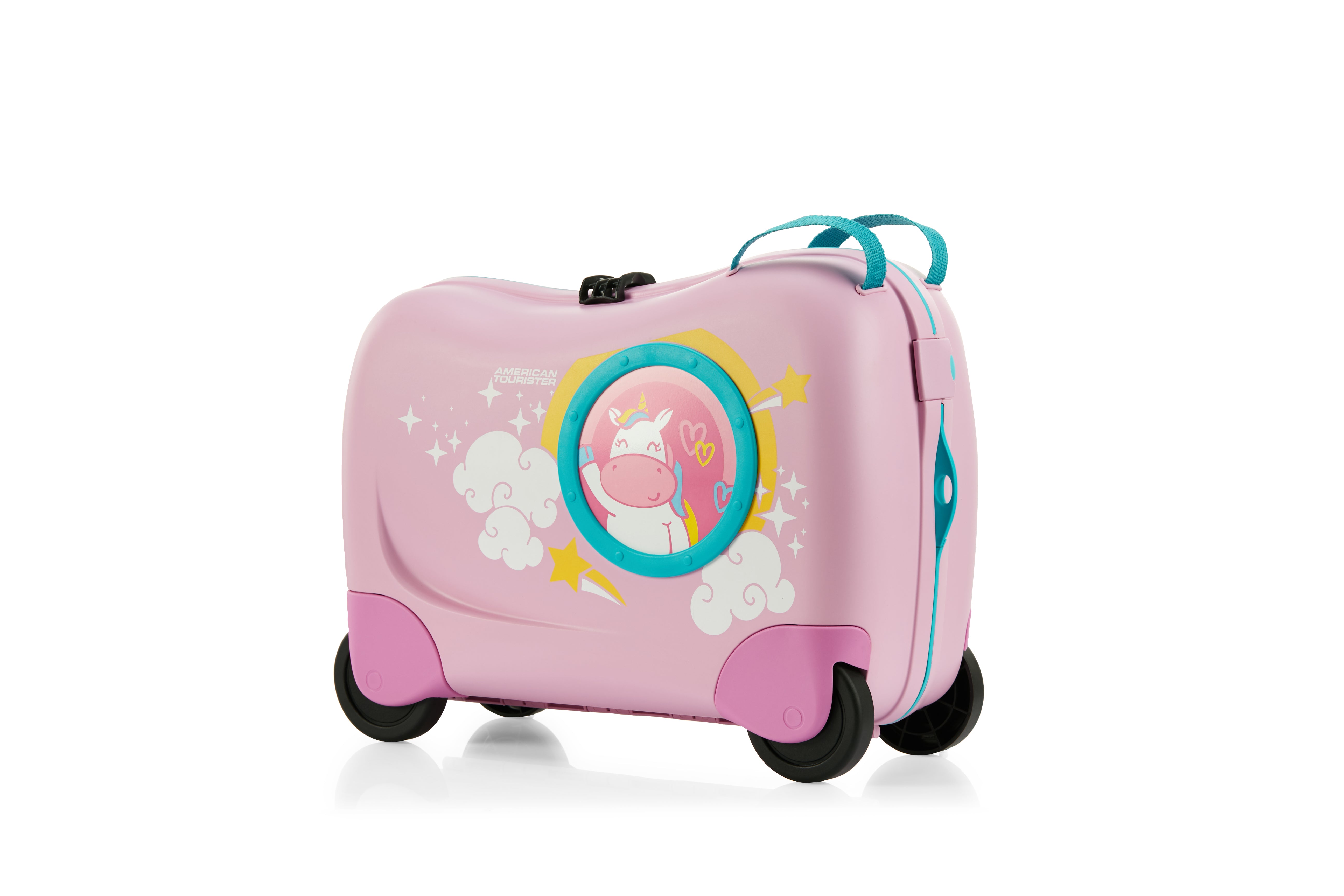 American Tourister Kids Skittle NXT Luggage Case - Pink Unicorn Design Lightweight Carry-On Suitcase for Children | Perfect for Family Travel, School Trips & Sleepovers