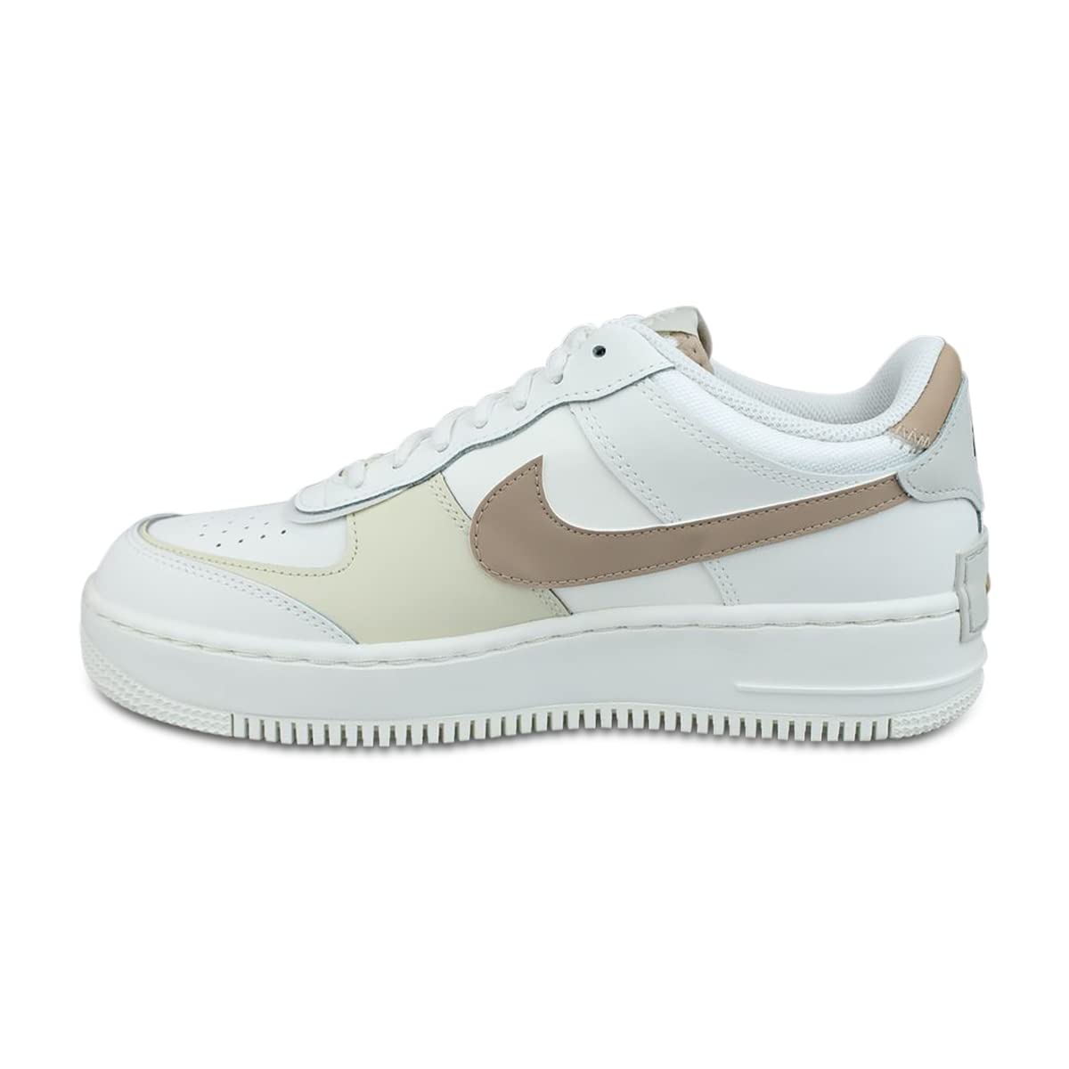Nike Women's Air Force 1 Shadow Sneakers in White & Beige - Size 9 AU | Comfortable Casual Shoes for Women, Perfect for Everyday Wear, Gym, and Street Style Fashion