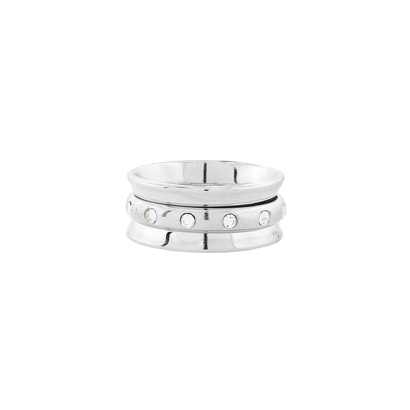 Silver Tone And Crystal Clear