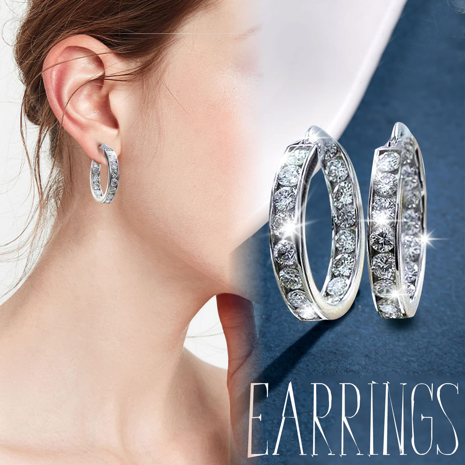 925 Sterling Silver Hypoallergenic Dangle Earrings for Women - Elegant Gold & Silver Jewelry Set - Perfect Birthday Gift, Anniversary Present & Everyday Wear (Hypoallergenic, Tarnish-Resistant) | Great for Parties, Work & Special Occasions