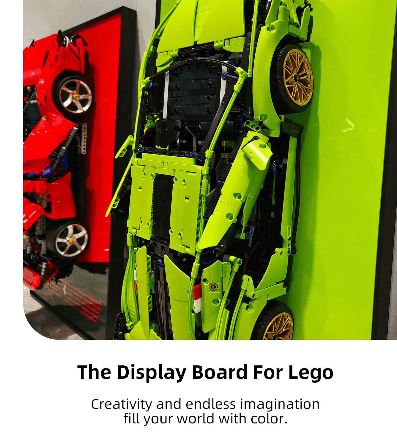 LEGO 42115 Technic Lamborghini Sián FKP 37 Wall Mount Display Stand - Secure Hanging Bracket for LEGO Car Models - Perfect for Home Office, Bedroom, and Game Room Decor