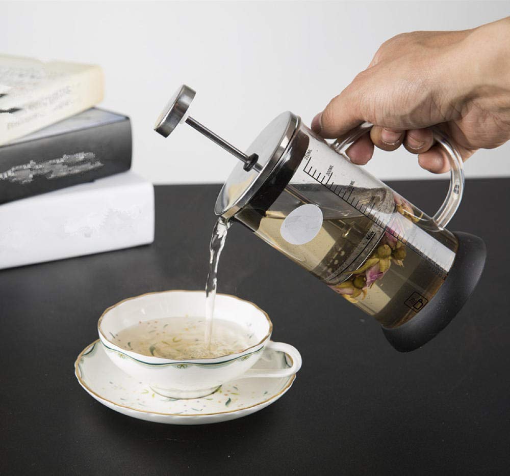 Premium Glass French Press Coffee Maker - 34oz Heat-Resistant Coffee & Tea Press Pot with Stainless Steel Filter - Perfect for Home, Office & Camping Brewing