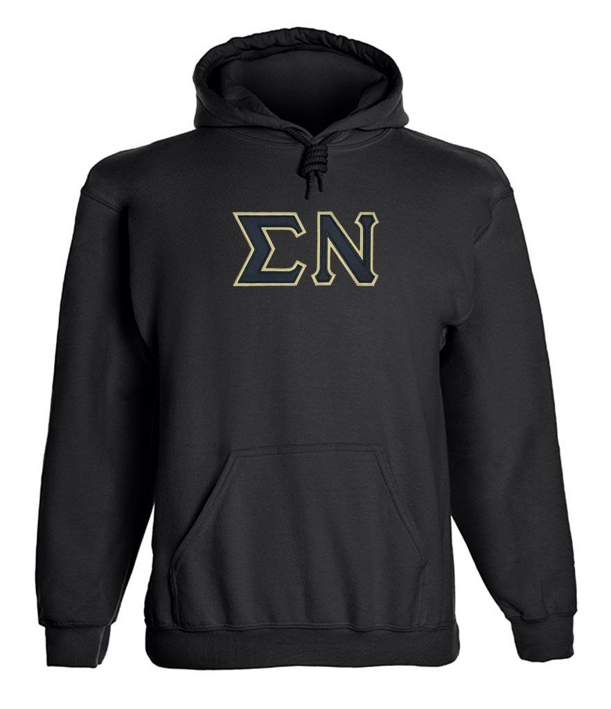 Sigma Nu Fraternity Hoodie - Greek Letter Twill Pullover Sweatshirt for College Students, Alumni & Sorority Events - Perfect for Campus Wear, Tailgates & Greek Life Apparel