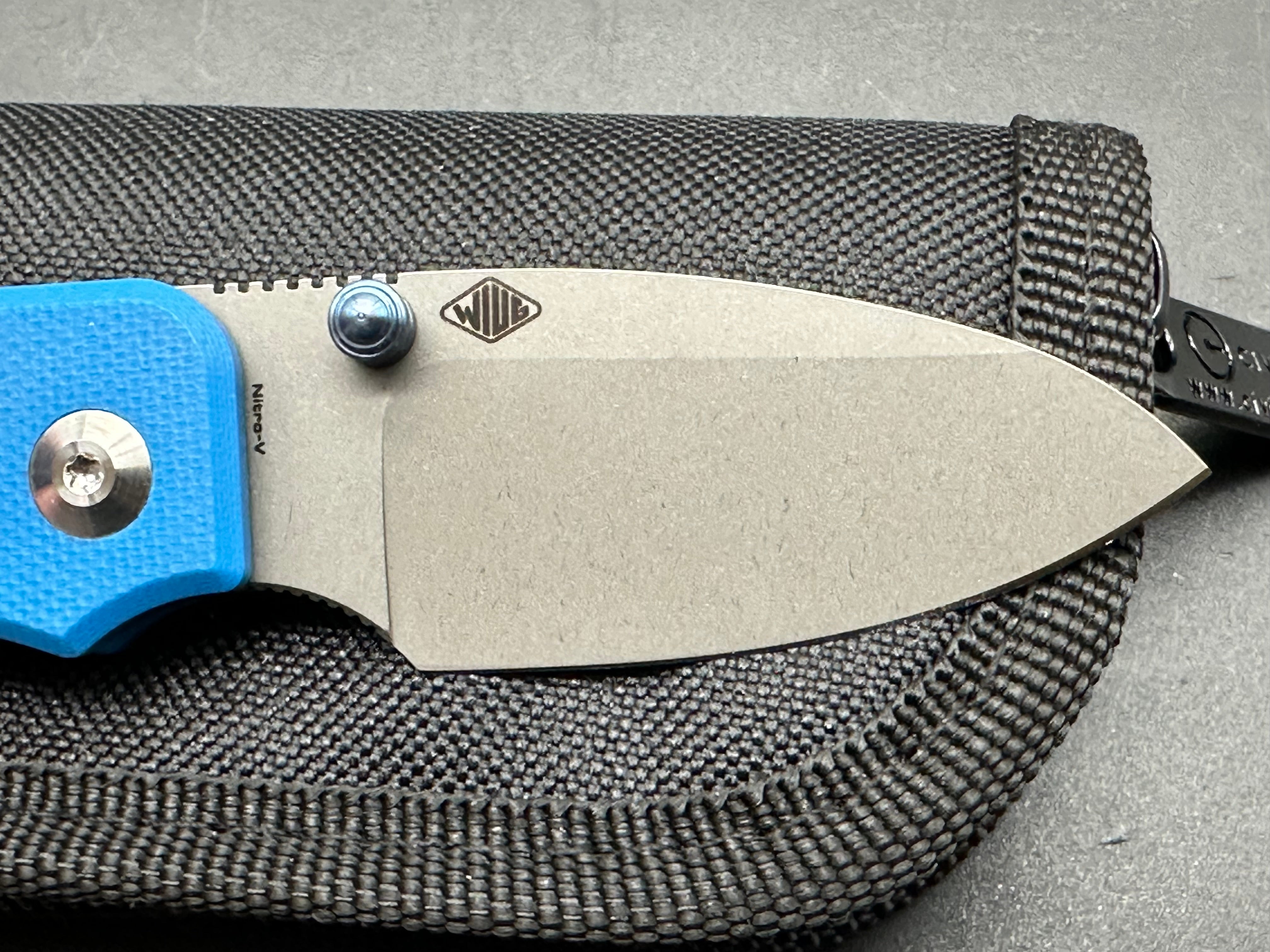 CIVIVI Baby Banter Folding Pocket Knife - Blue G10 Handle, Nitro-V Plain Blade - EDC, Camping, Hiking & Everyday Carry Knife