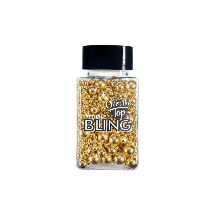 Edible Gold, Silver & Pink Metallic Balls for Cake Decorating - 24K Gold Leaf Sprinkles for Desserts, Cupcakes & Baking - Premium Food Grade Decoration