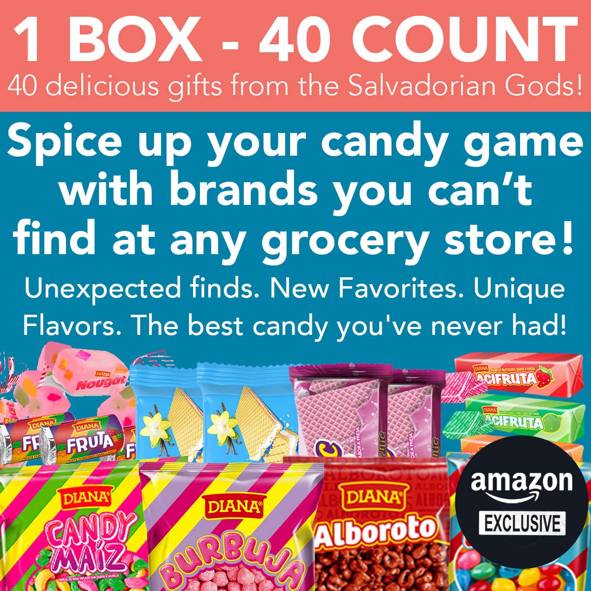 Charloo World Candy Box - 36 Exotic & Rare Sweets for Gifts & Parties