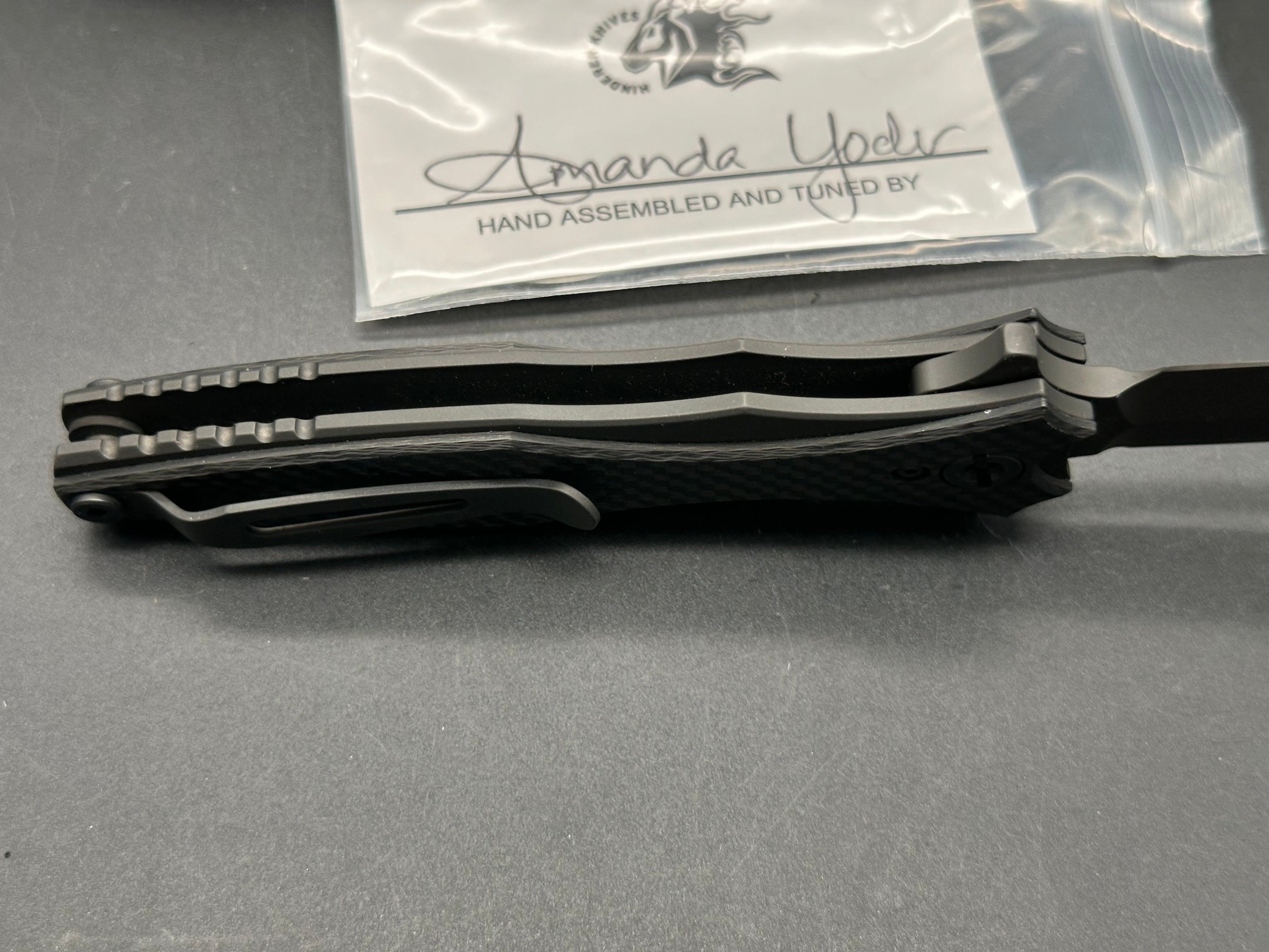 Hinderer Maximus Blackout Folding Knife with Carbon Fiber Scales - EDC, Outdoor, Tactical & Survival Use