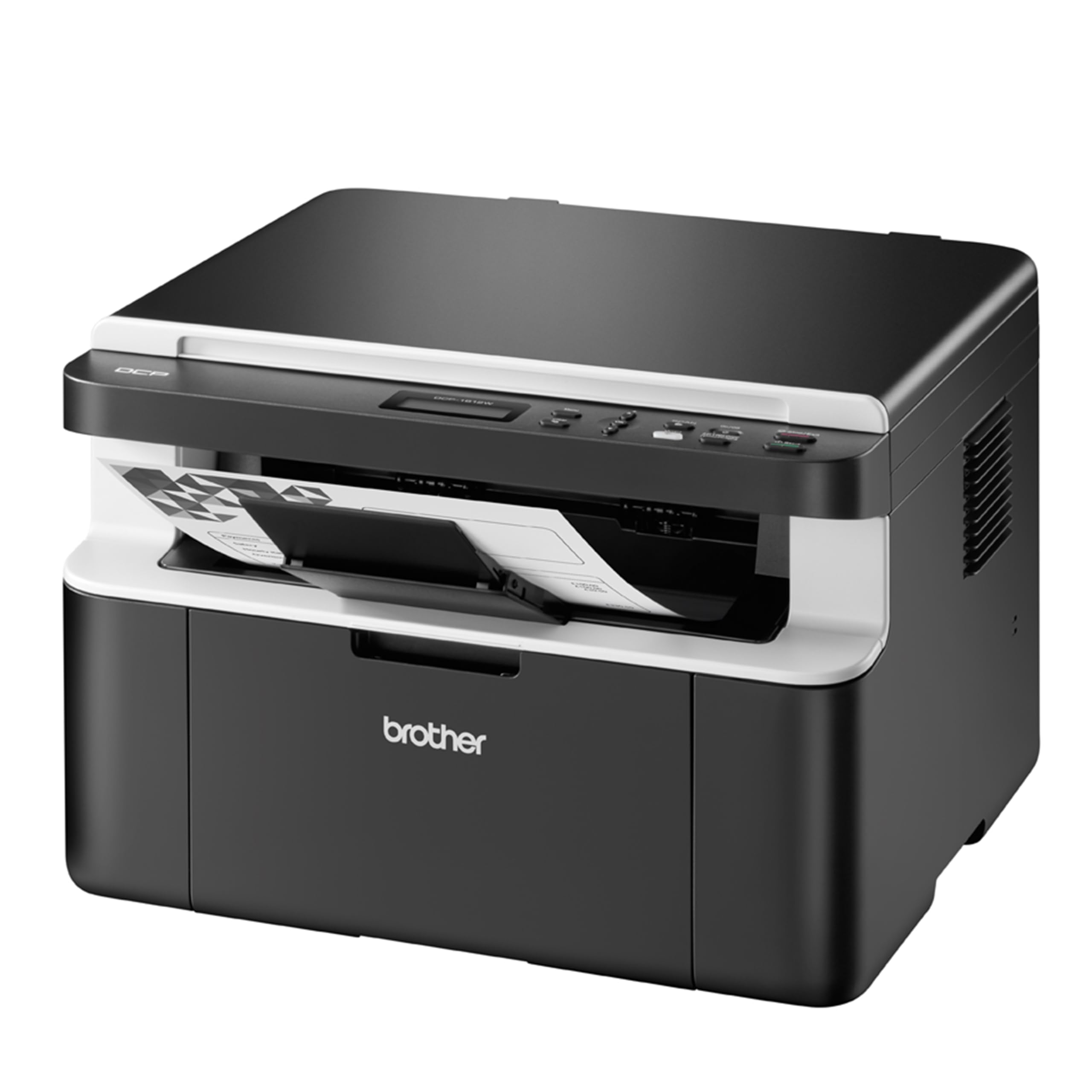 Brother DCP-1612WVB Wireless Monochrome Laser Printer with Scanner & Copier - USB 2.0 Connectivity, A4 Paper Size, 3-Year Printing Capacity - Perfect for Home Office, Small Business & School Use
