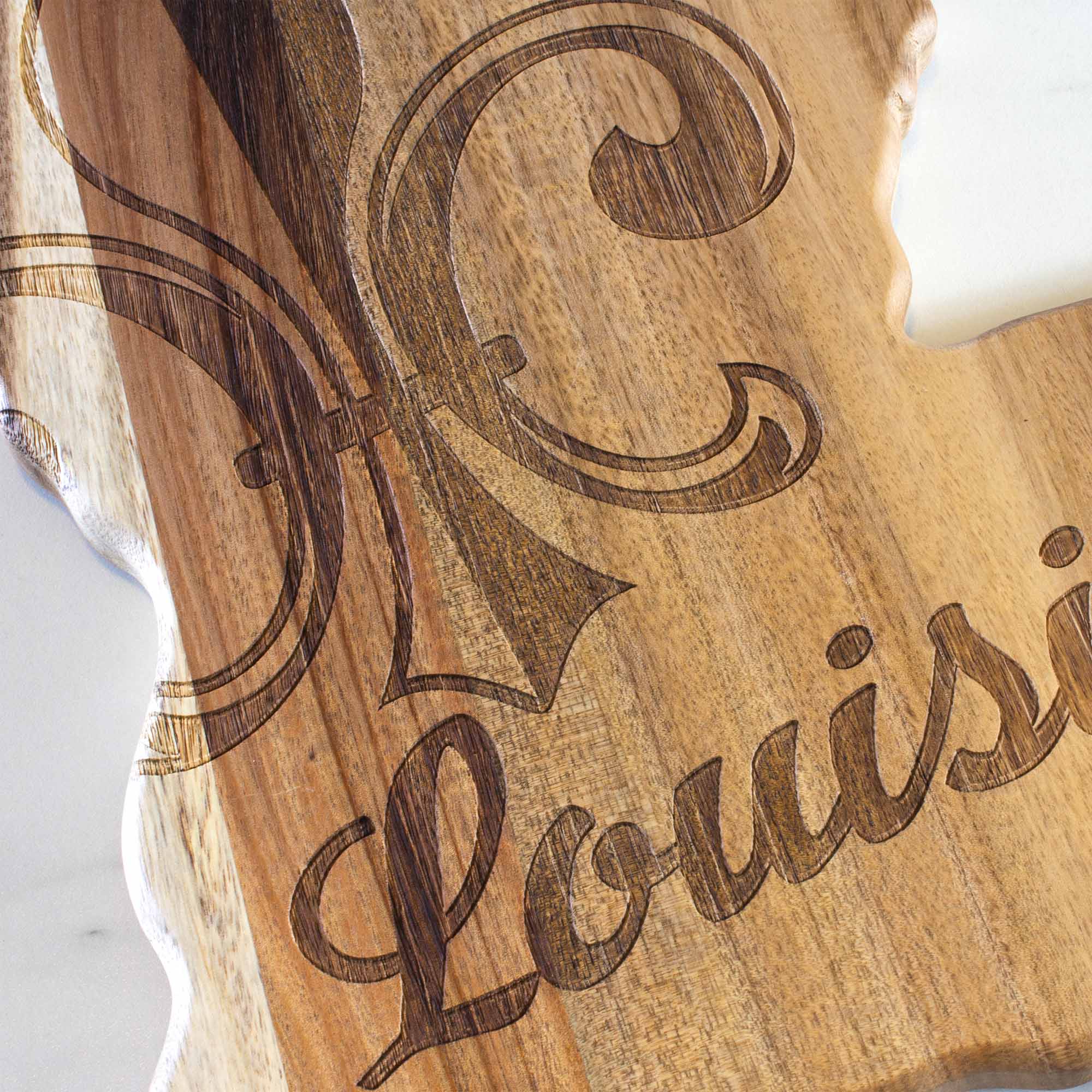 Rock & Branch® Origins Series Louisiana Cutting Board - Premium Wooden Chopping Board for Kitchen, Butcher Block for Meat, Cheese, Bread - Perfect for Home Cooking, BBQ, and Entertaining