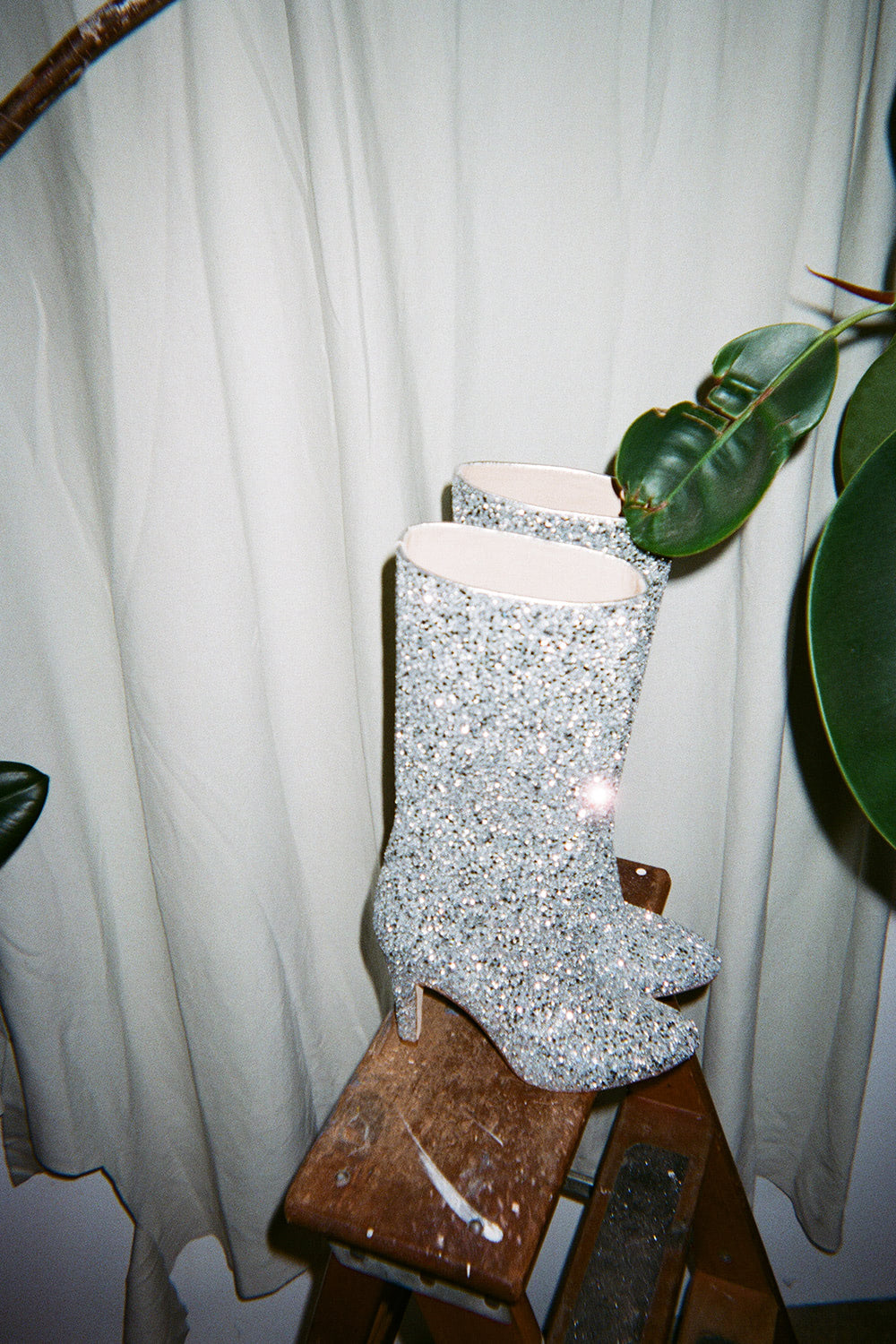 Disco Dust Glitter Elevator Boots for Women - Sparkly Party Shoes for Nightclubs, Dancing & Festivals