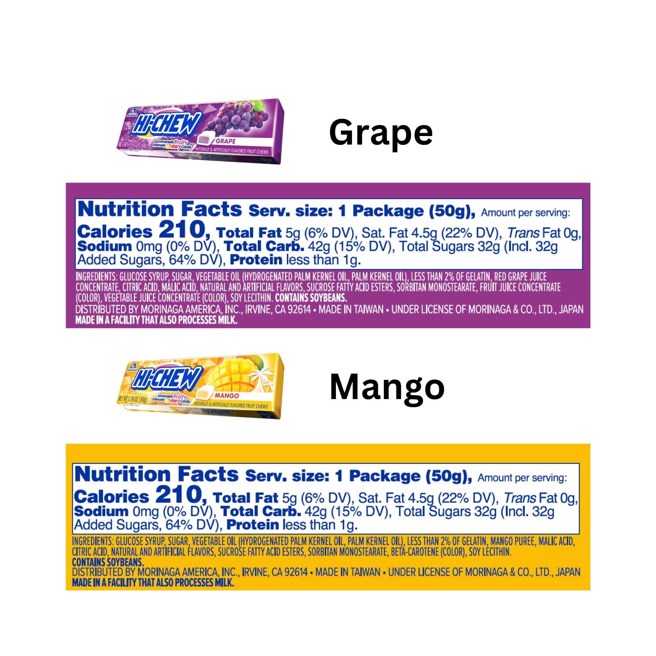 HI-CHEW Variety Sticks, 8-Pack Soft & Chewy Candy (1.76oz Each) - Bulk Individually Wrapped Fruity Flavors Candy - Perfect for Parties, Office Snacks & Halloween Treats