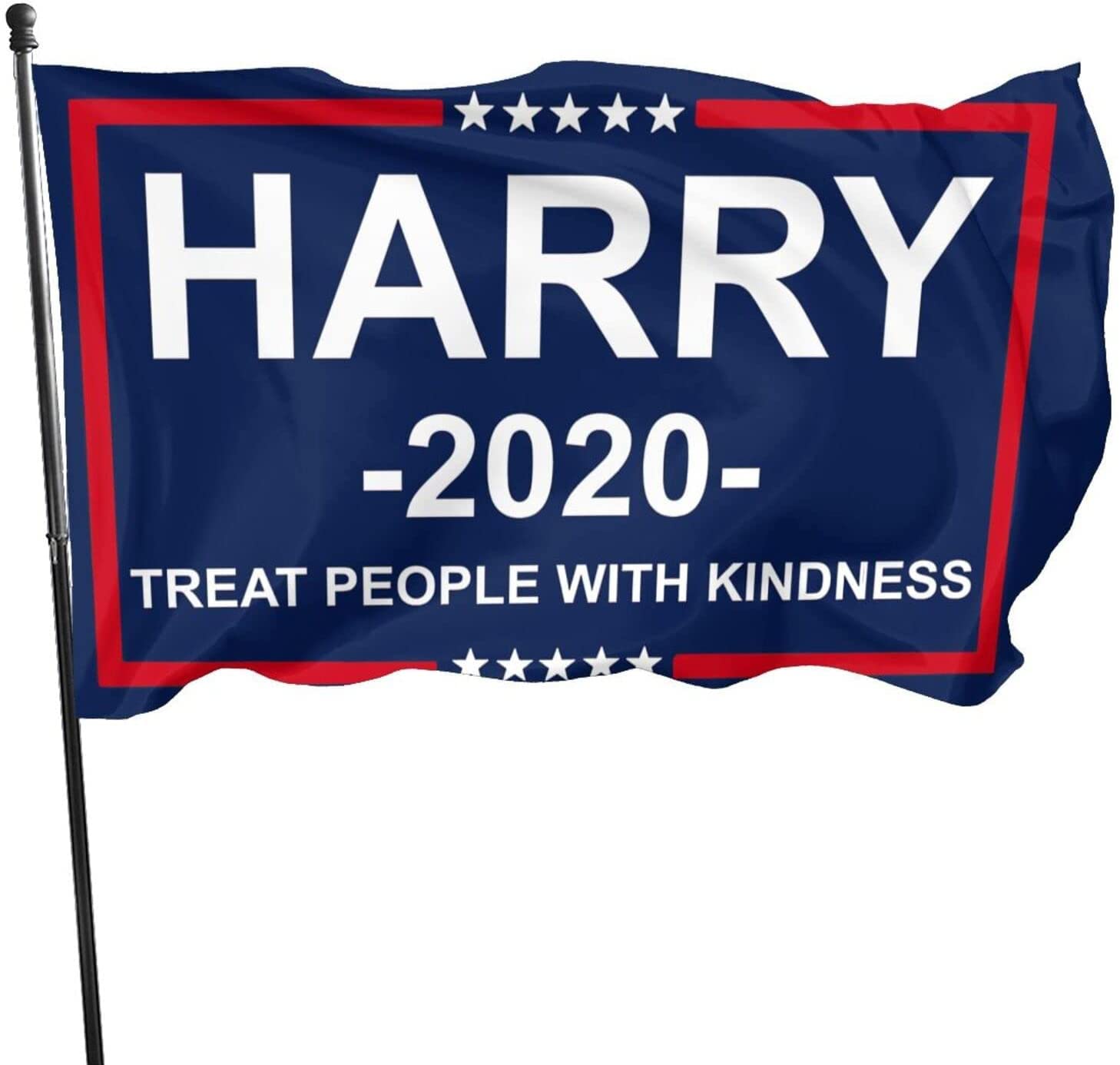 Harry 2020 Treat People with Kindness Flag - Custom Polyester Garden Flag for Outdoor & Indoor Decor - Perfect for Home, Yard, Parties & Special Events