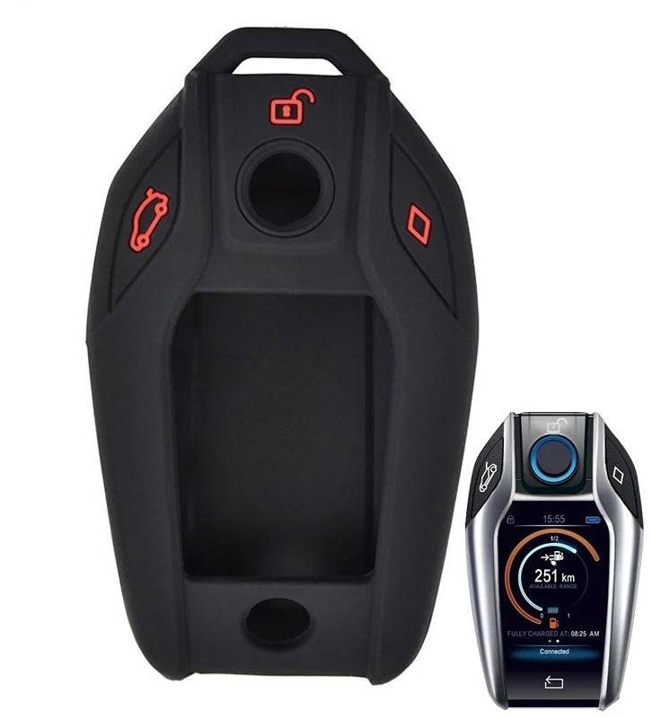 BMW 5 Series 7 Series Key Fob Cover - Silicone Rubber Remote Key Case Holder & Protector for BMW Cars | Perfect for Daily Use & Key Protection