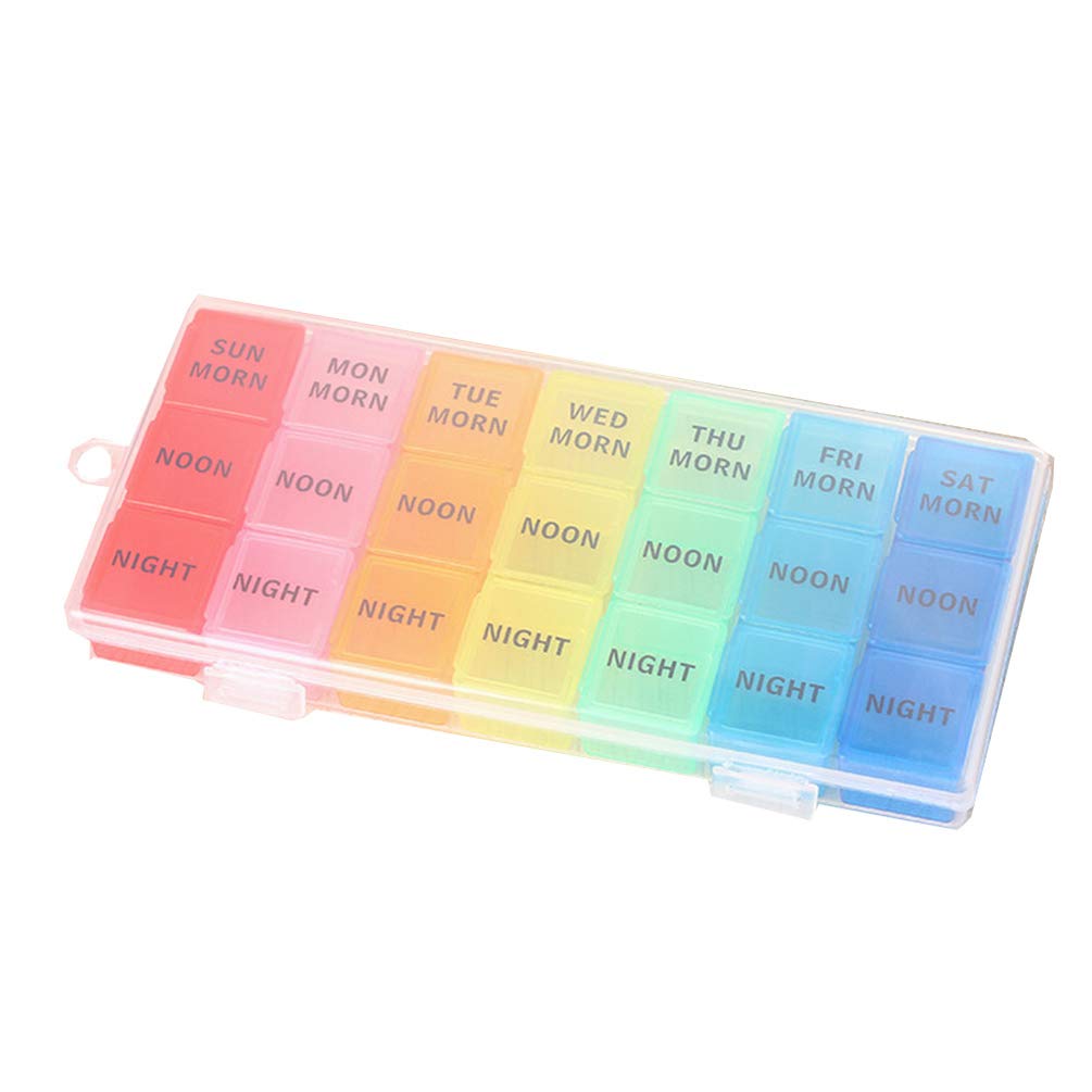 Healifty 2 Pack Travel Medication Organizer - Portable Pill Case for Daily Medicine Storage - Compact Pocket-Sized First Aid Kit for Travel, Work, Gym & Outdoor Activities