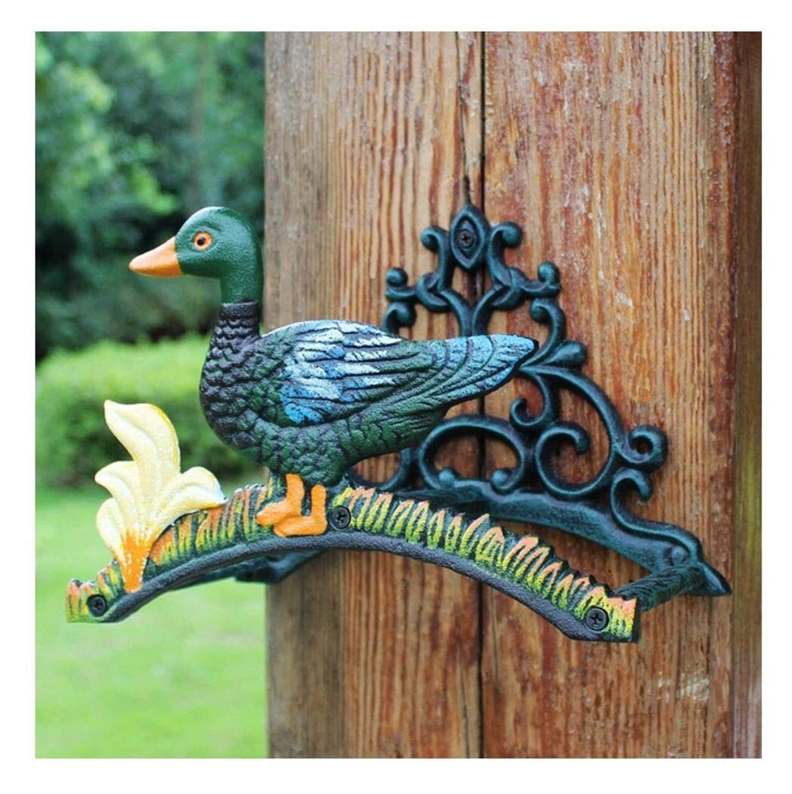 Heavy Duty Cast Iron Wall Mount Garden Hose Holder - Durable Outdoor Water Hose Hanger & Organizer for Yard, Patio, and Garden Decoration (Color: Black) | Perfect for Lawn Care, Watering Plants, and Outdoor Storage