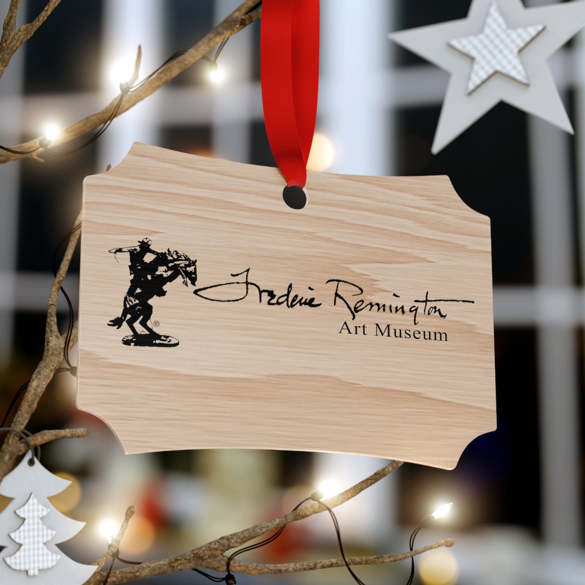 Remington Logo Plywood Ornaments - Handcrafted Wooden Wall Decor for Home & Office - Perfect for Berlin Themed Gifts & Rustic Interior Design